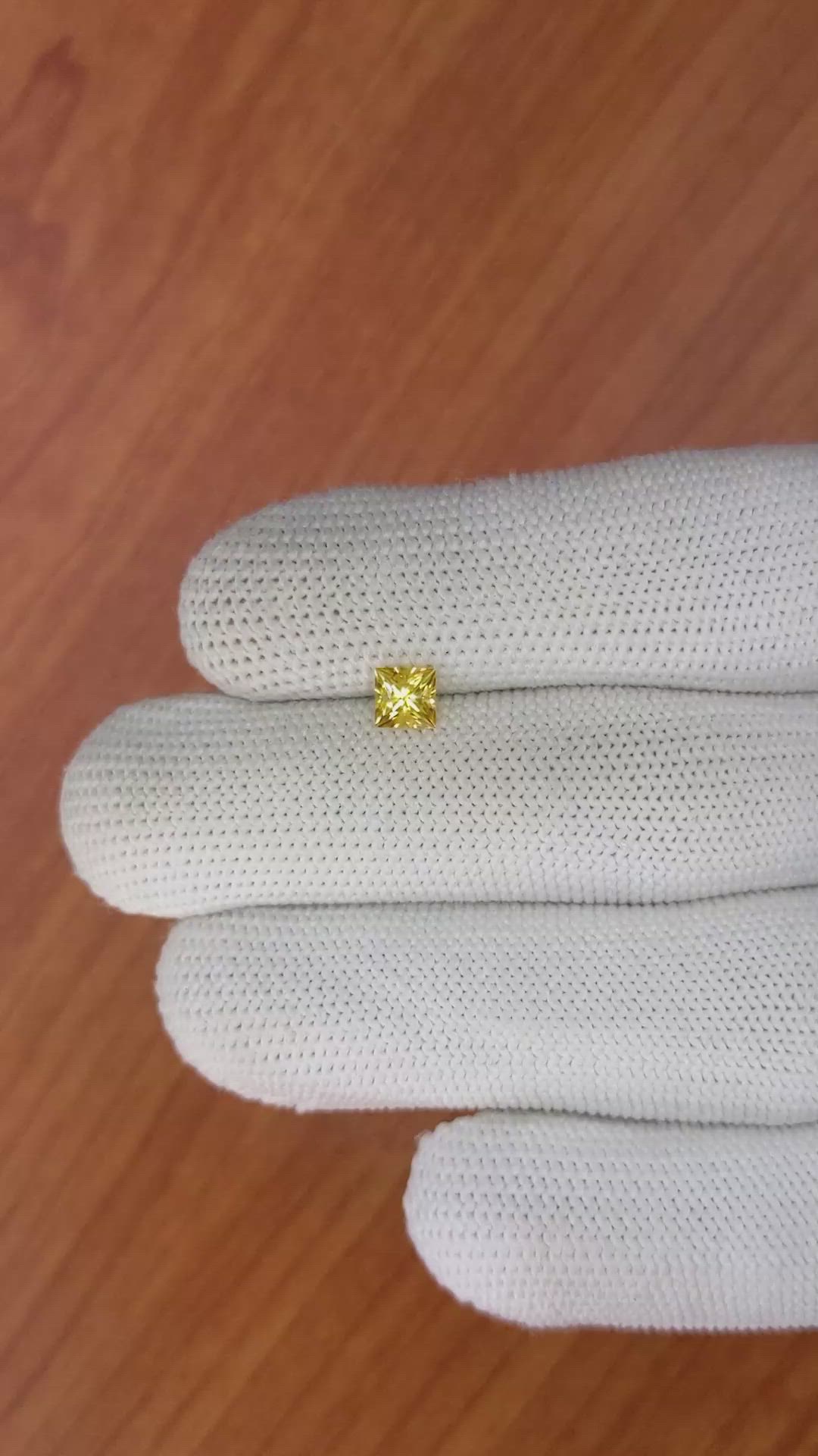 0.69 Ct. Yellow Sapphire from Ceylon (Sri Lanka) Size Video