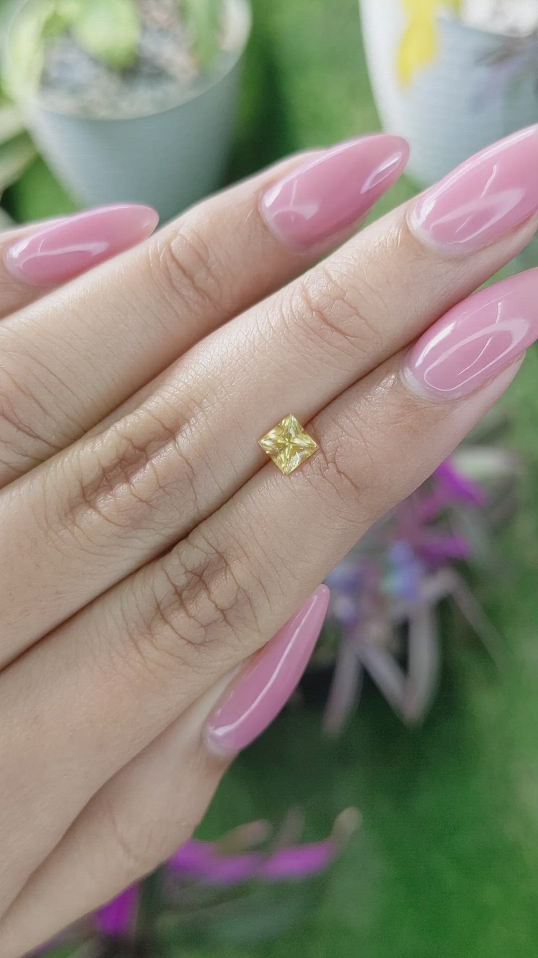 0.68 Ct. Yellow Sapphire from Ceylon (Sri Lanka) Size Video