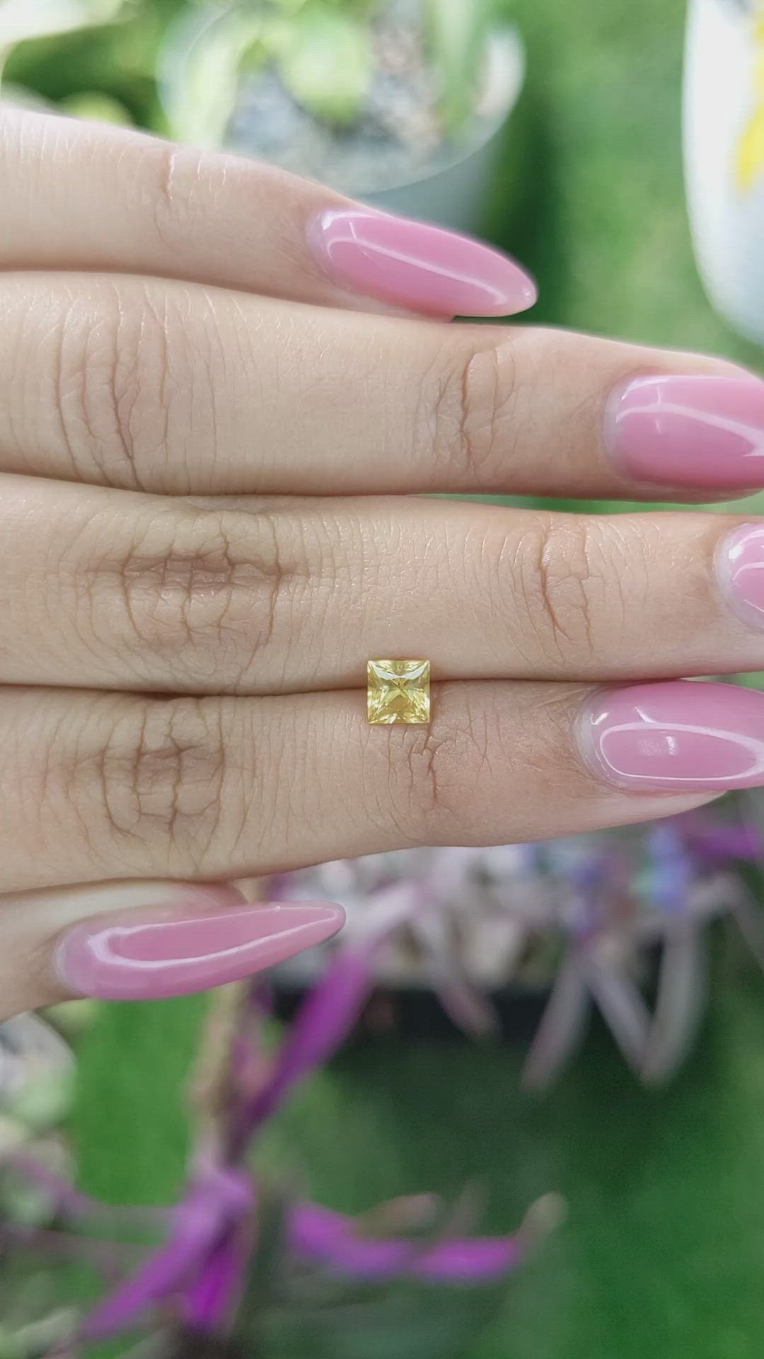 0.68 Ct. Yellow Sapphire from Ceylon (Sri Lanka) Size Video