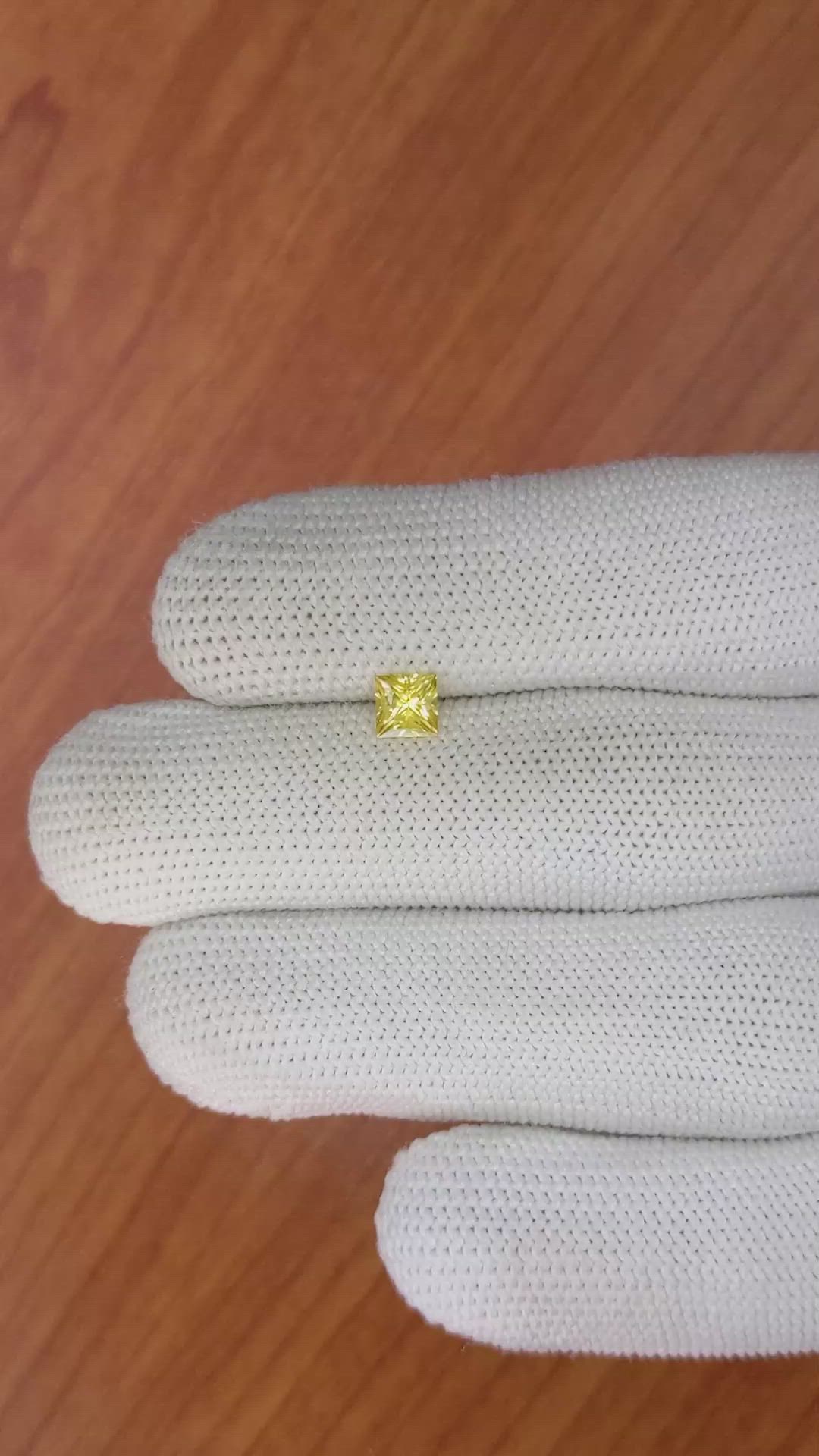 0.68 Ct. Yellow Sapphire from Ceylon (Sri Lanka) Size Video