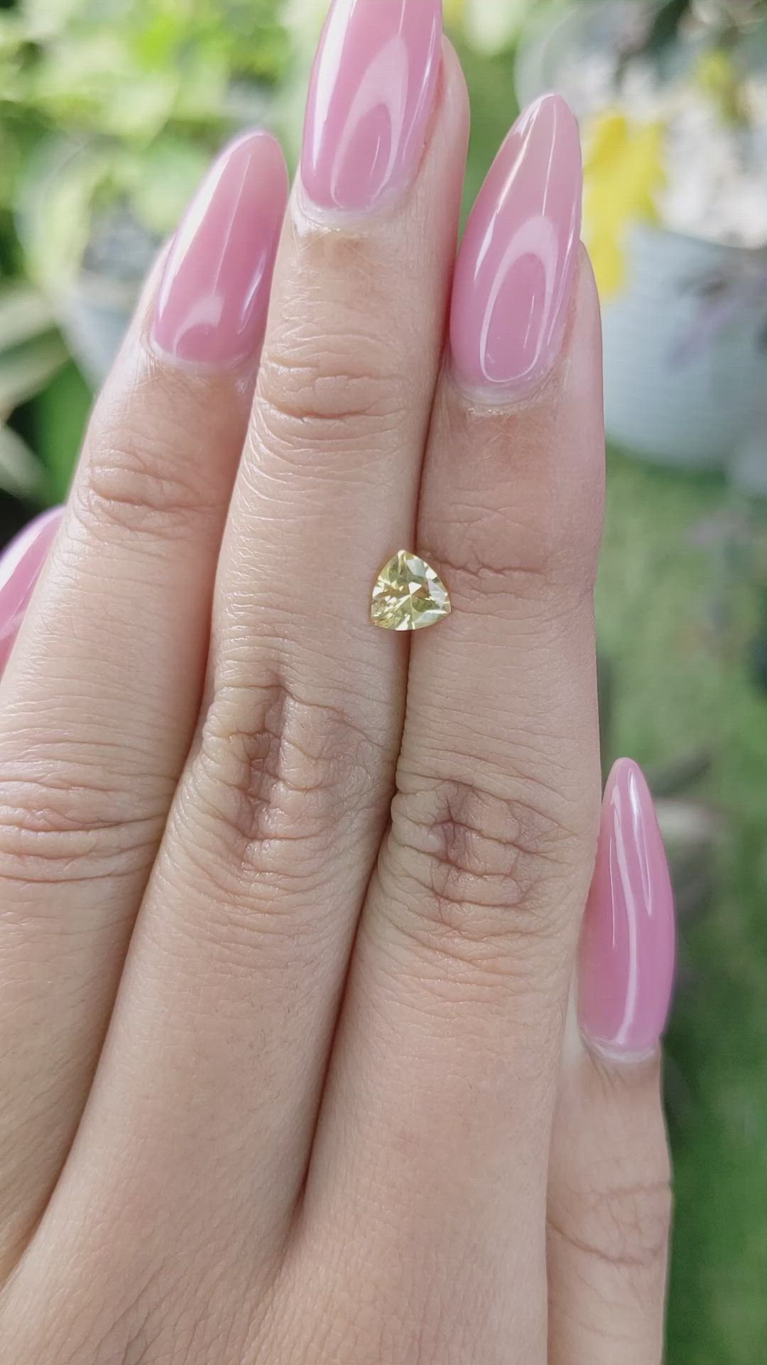 0.61 Ct. Yellow Sapphire from Ceylon (Sri Lanka) Size Video
