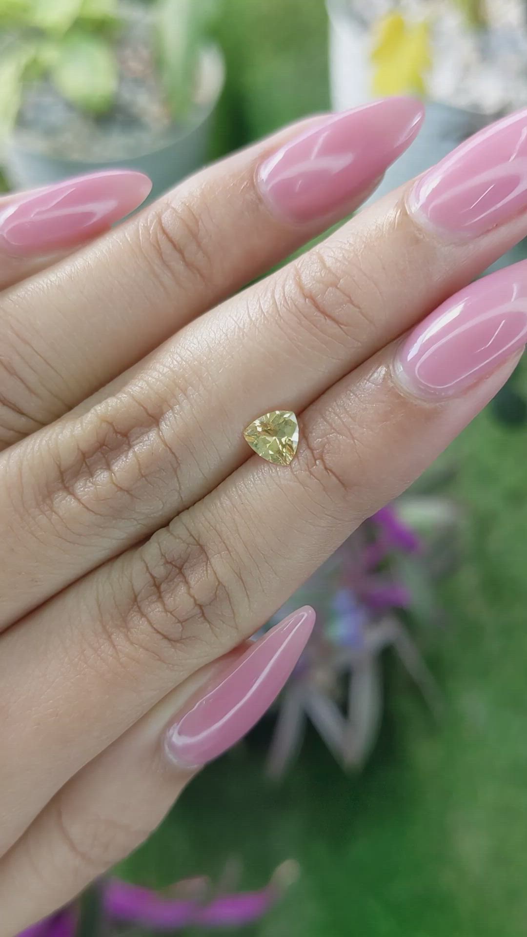 0.61 Ct. Yellow Sapphire from Ceylon (Sri Lanka) Size Video