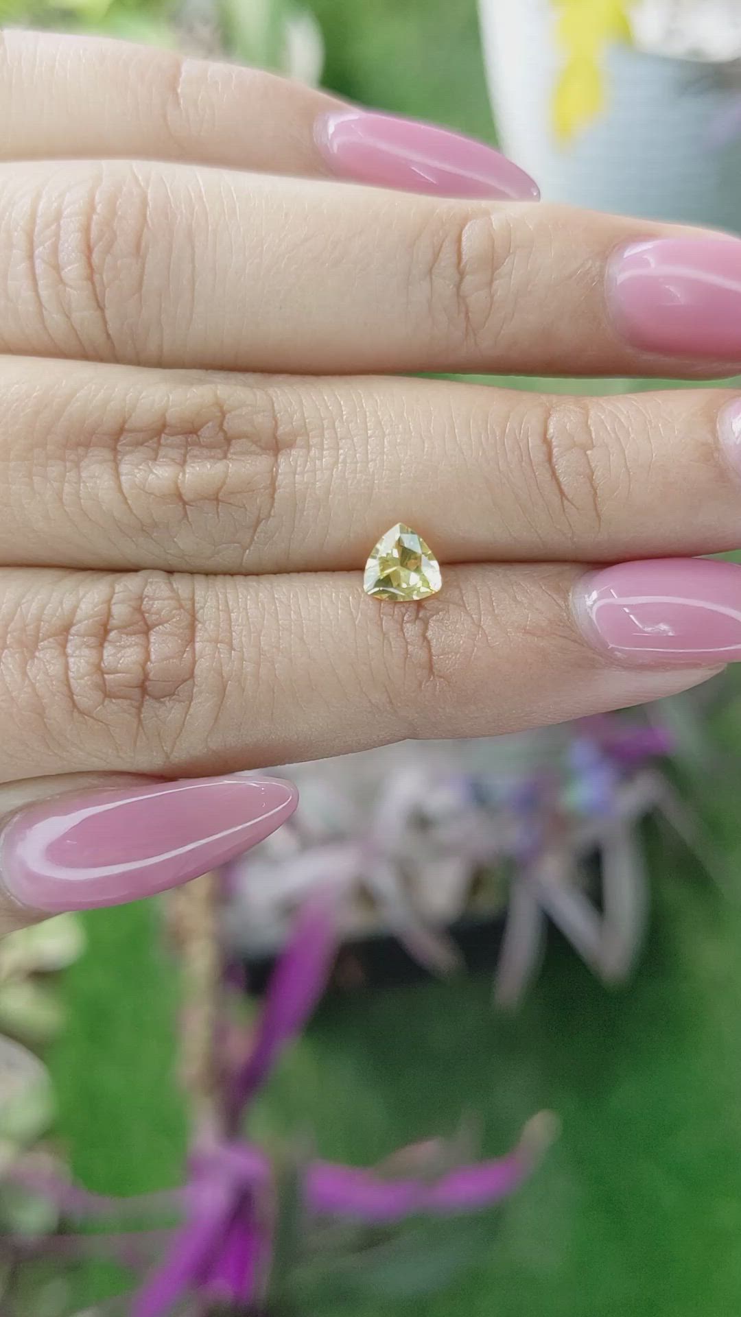 0.61 Ct. Yellow Sapphire from Ceylon (Sri Lanka) Size Video