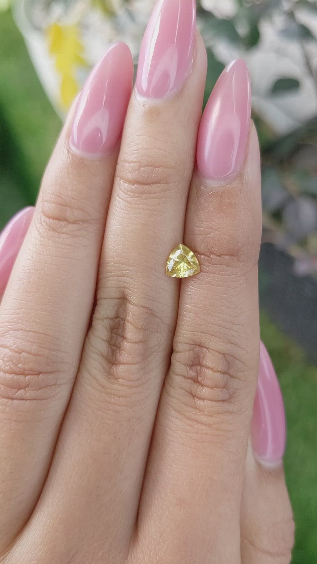 0.65 Ct. Yellow Sapphire from Ceylon (Sri Lanka) Size Video