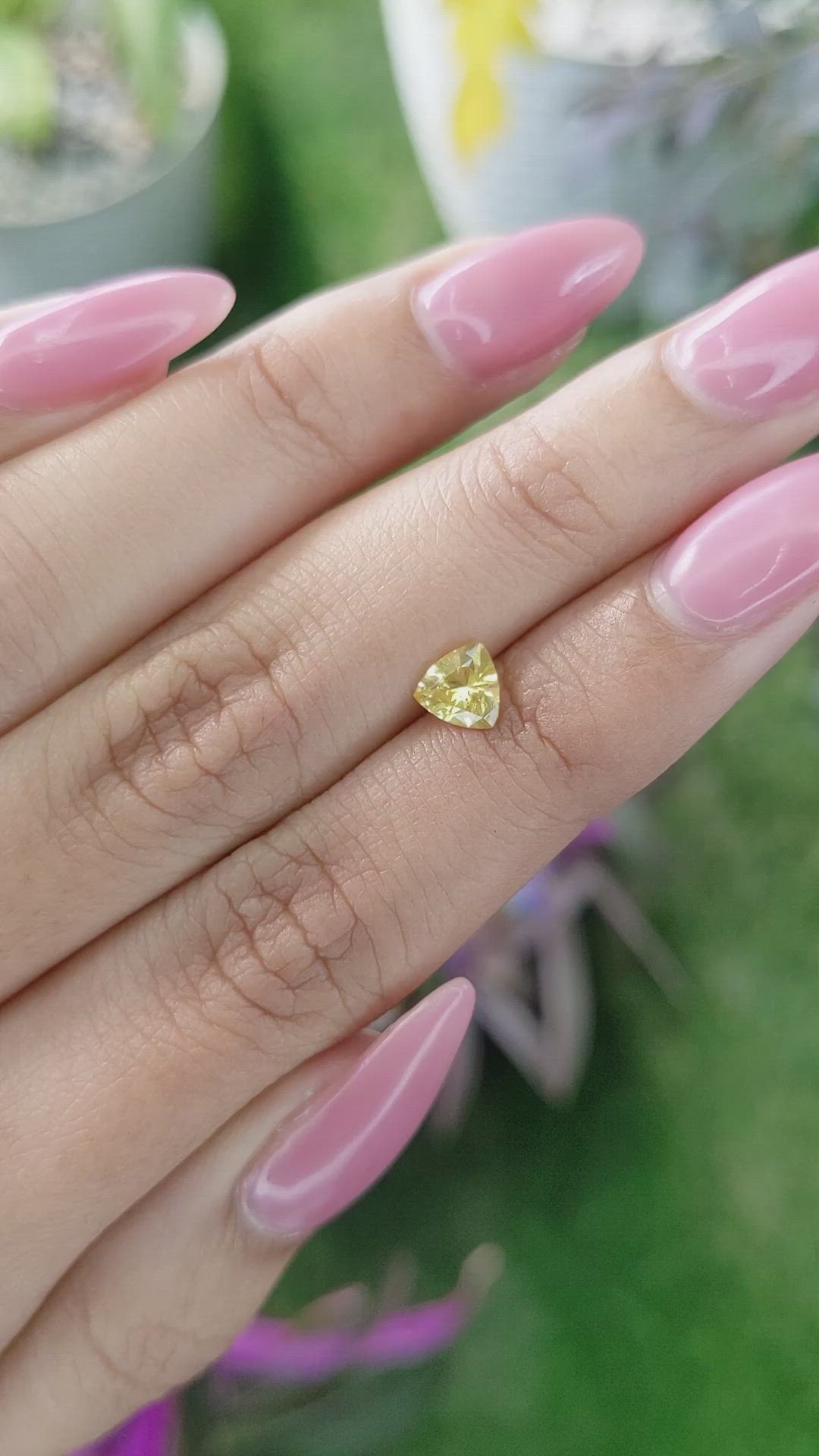 0.65 Ct. Yellow Sapphire from Ceylon (Sri Lanka) Size Video