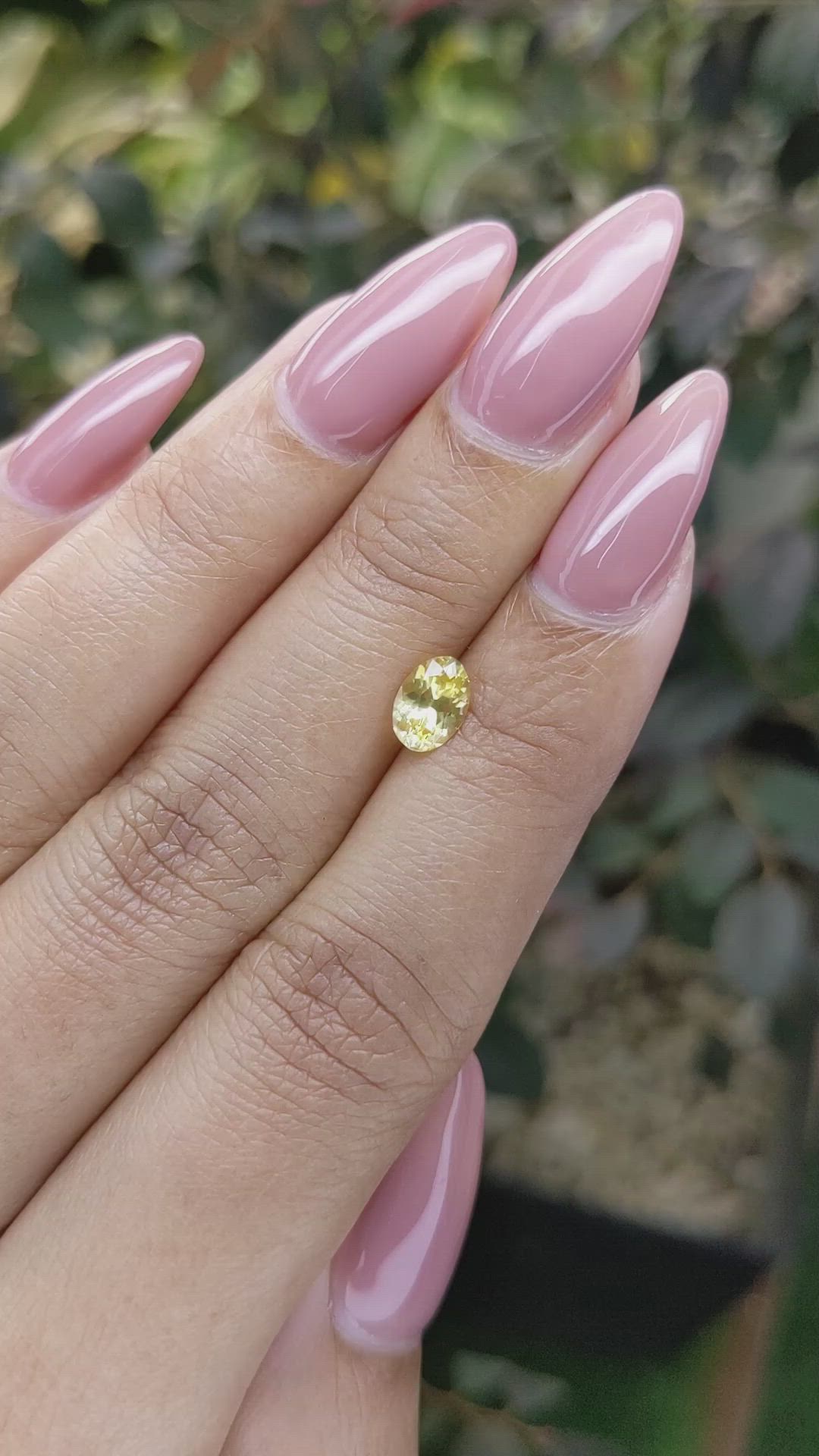 0.83 Ct. Yellow Sapphire from Ceylon (Sri Lanka) Size Video