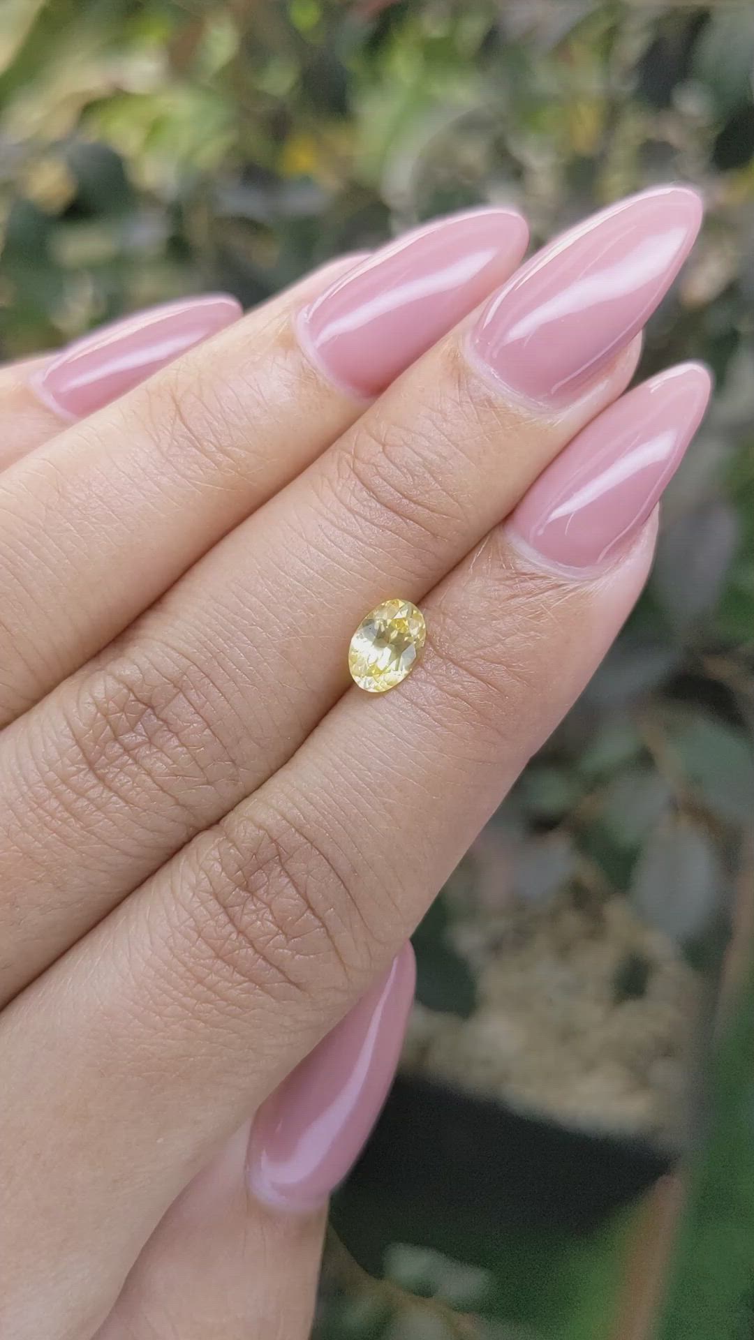 0.94 Ct. Yellow Sapphire from Ceylon (Sri Lanka) Size Video