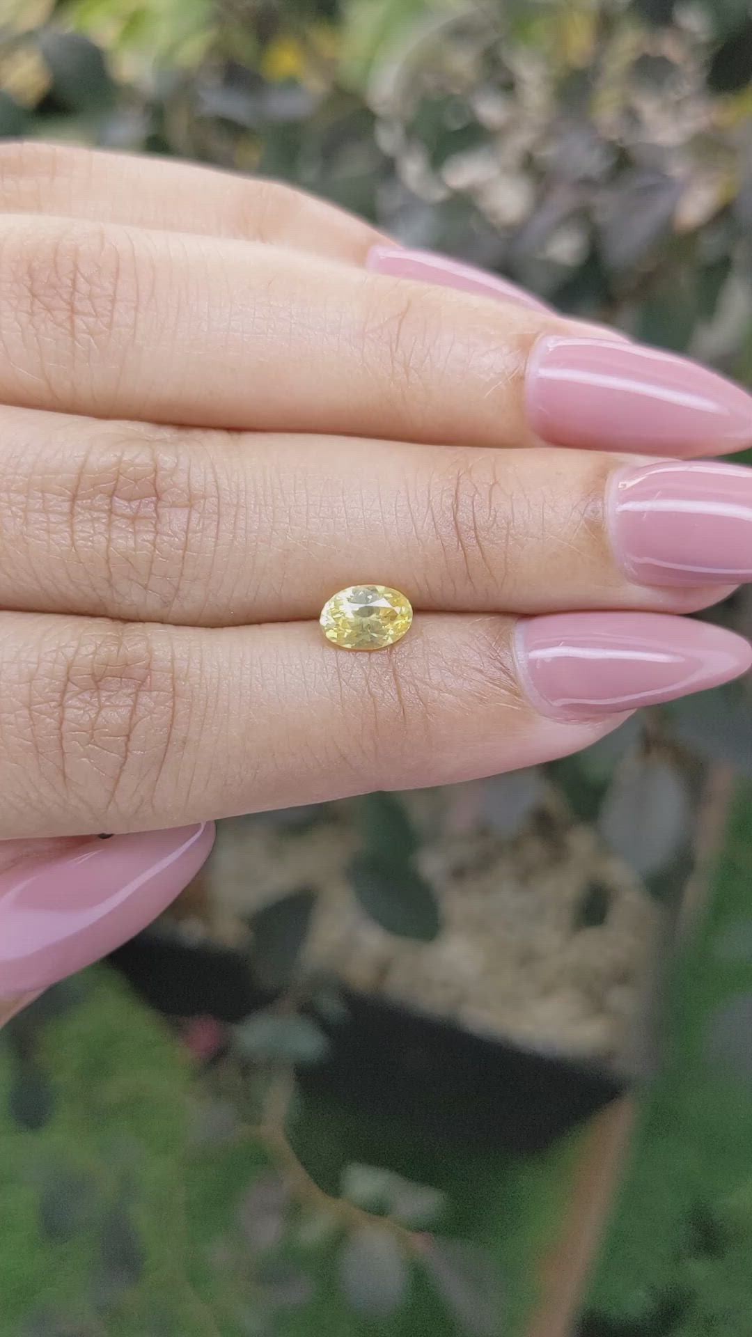 0.94 Ct. Yellow Sapphire from Ceylon (Sri Lanka) Size Video