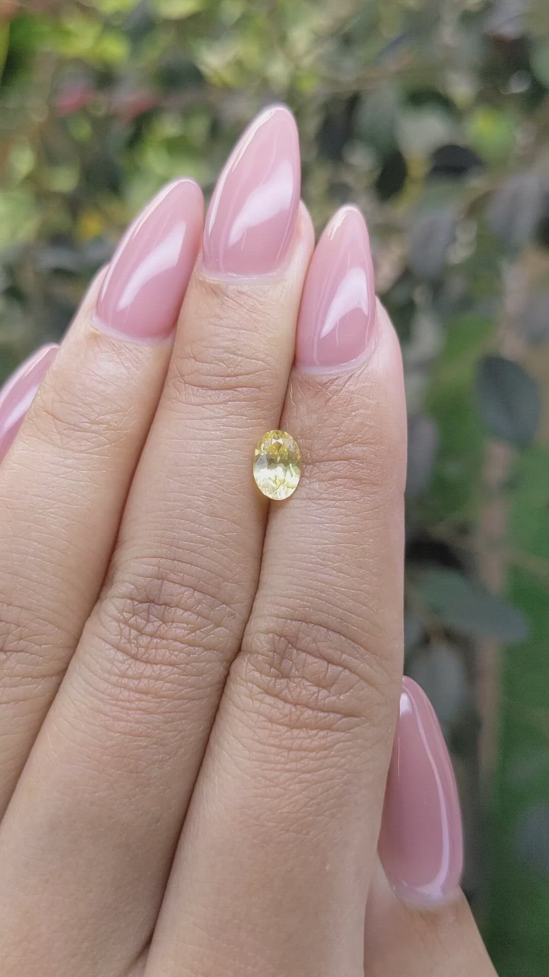0.94 Ct. Yellow Sapphire from Ceylon (Sri Lanka) Size Video