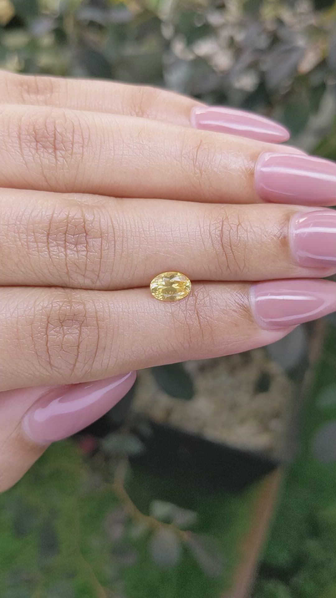 0.95 Ct. Orangish Yellow Sapphire from Ceylon (Sri Lanka) Size Video