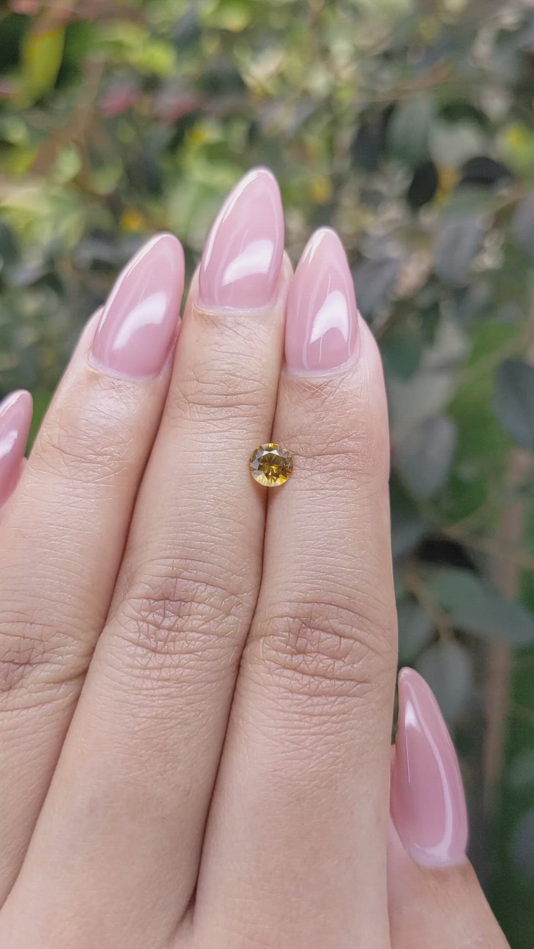 0.51 Ct. Yellowish Orange Sapphire from Ceylon (Sri Lanka) Size Video