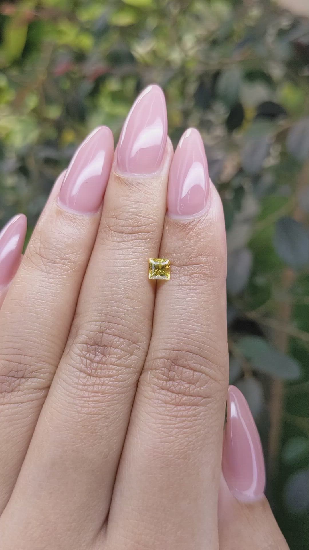 0.48 Ct. Yellow Sapphire from Ceylon (Sri Lanka) Size Video