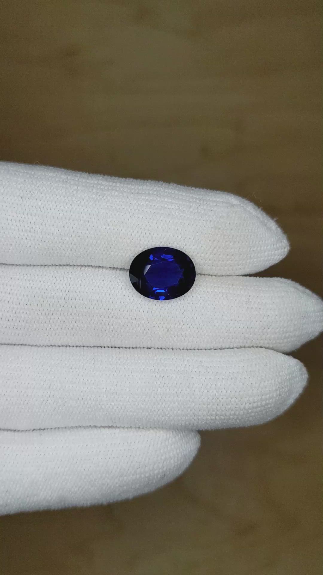 5.04 Ct. Blue Sapphire from Madagascar Size Video