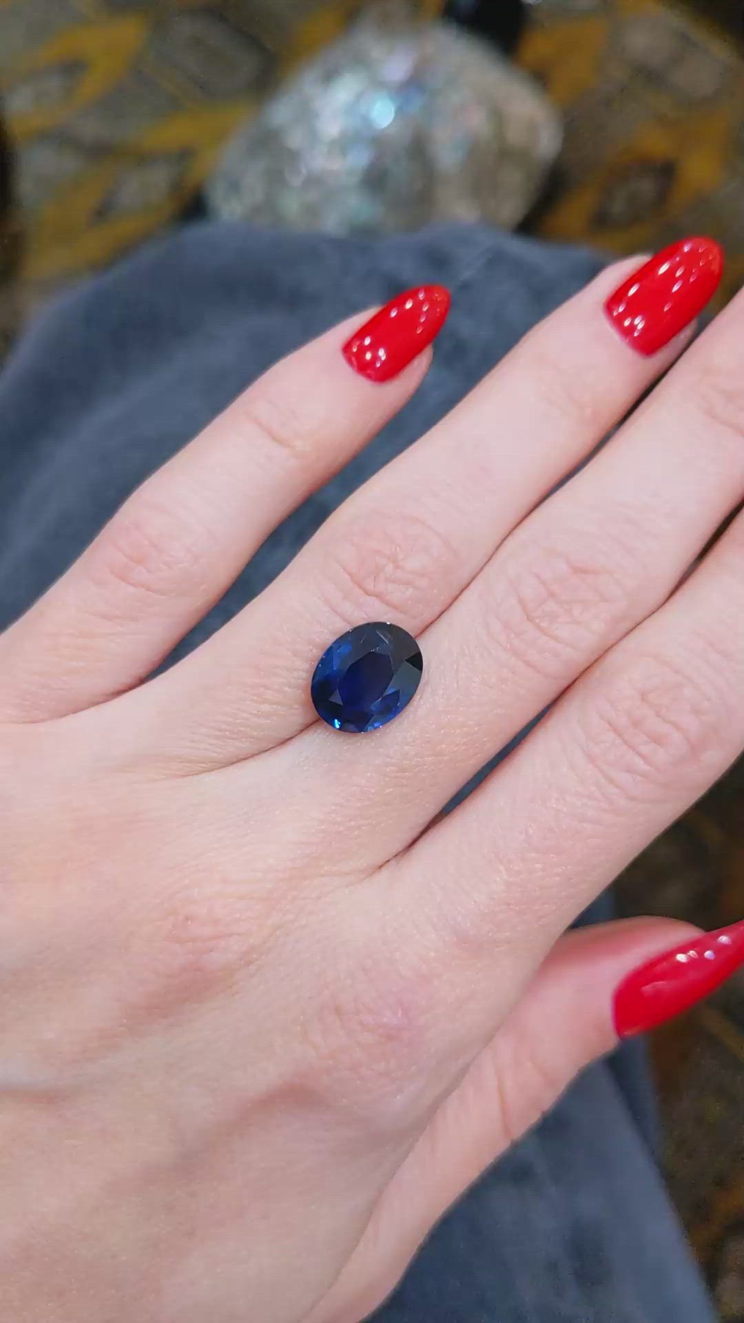 5.04 Ct. Blue Sapphire from Madagascar Size Video