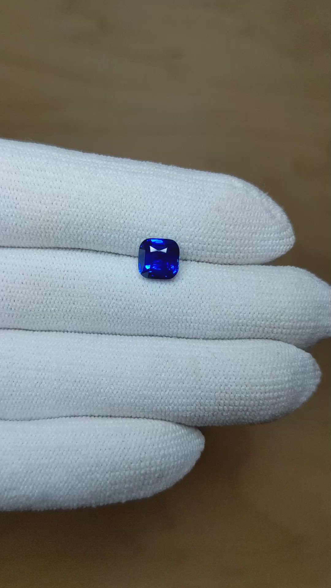 2.05 Ct. Blue Sapphire from Ceylon (Sri Lanka) Size Video