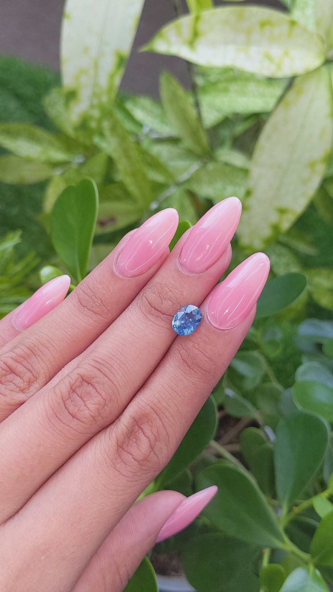 2.06 Ct. Greenish Blue Sapphire from Madagascar Size Video
