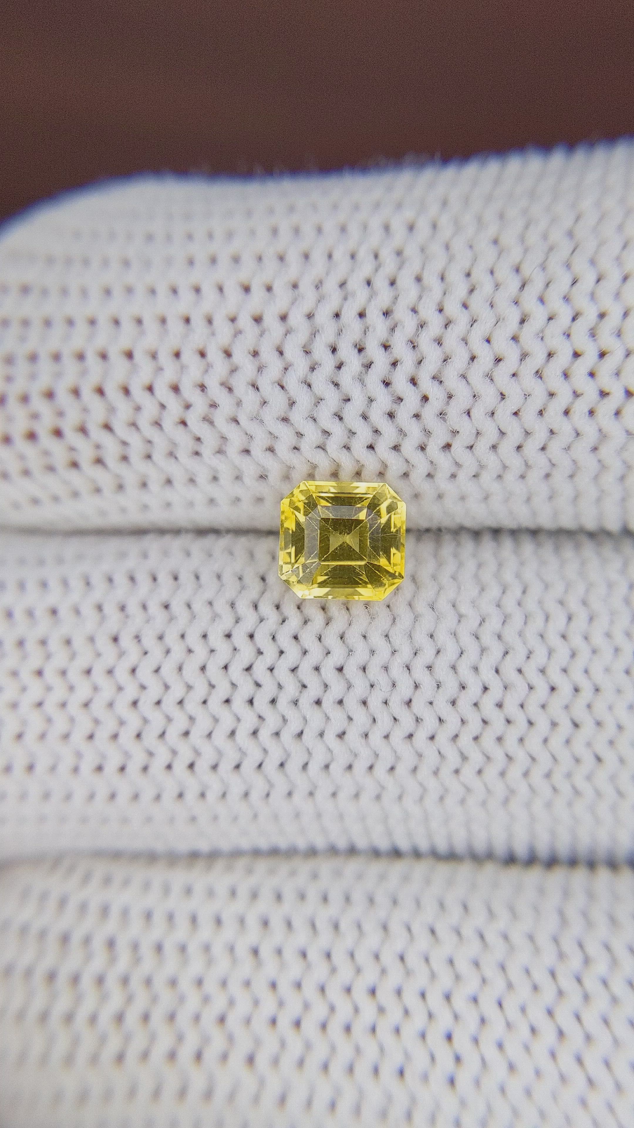 1.26 Ct. Yellow Sapphire from Madagascar Size Video