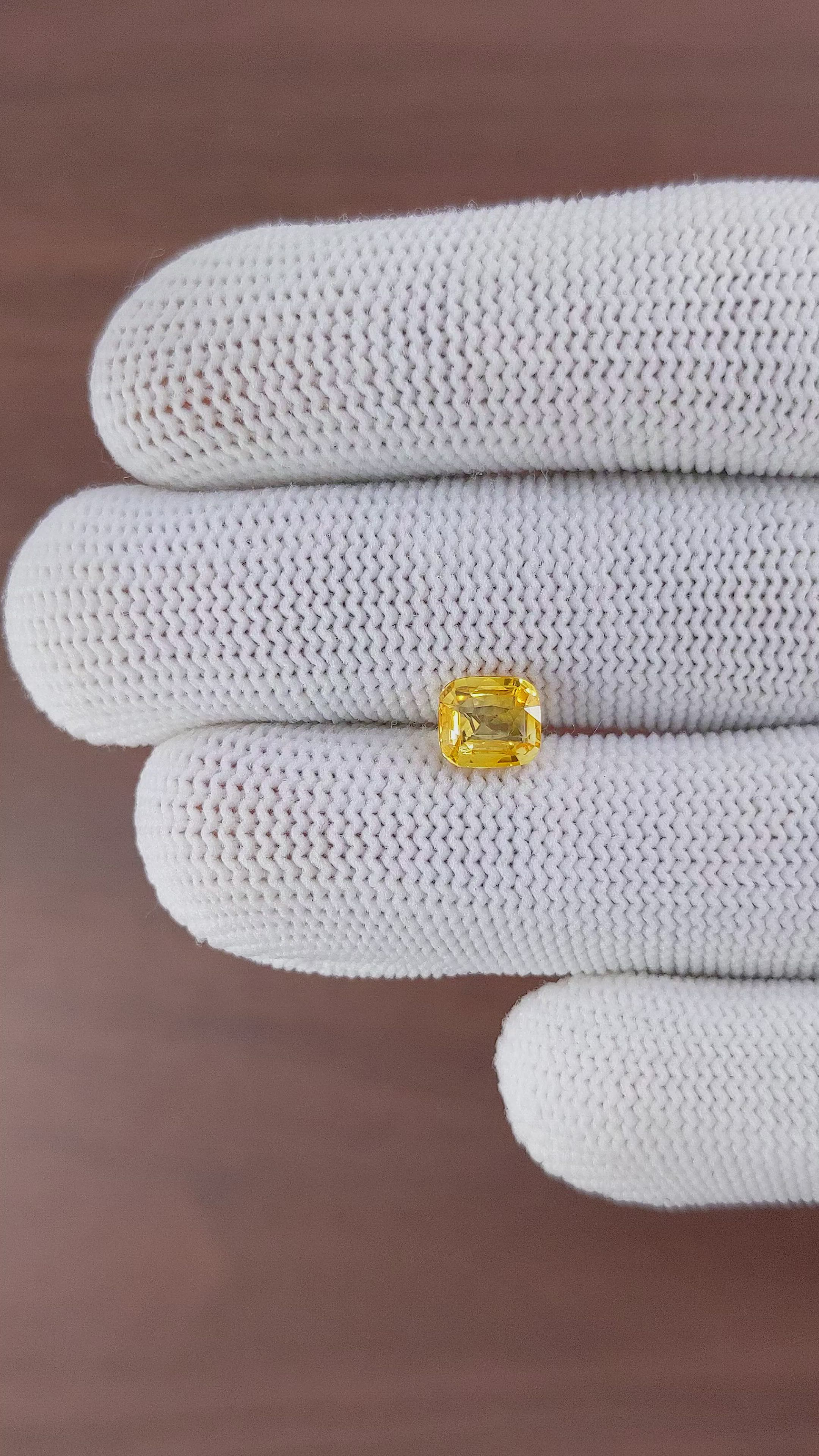 1.51 Ct. Orangish Yellow Sapphire from Madagascar Size Video