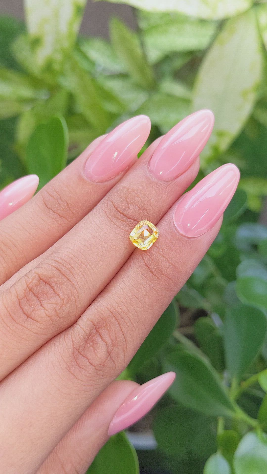 1.51 Ct. Orangish Yellow Sapphire from Madagascar Size Video