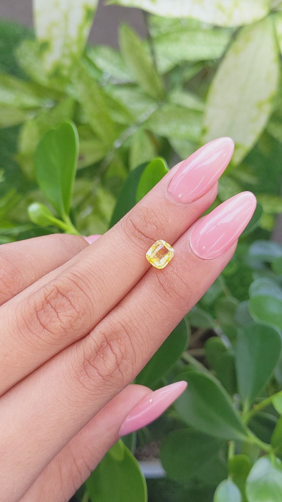 1.51 Ct. Orangish Yellow Sapphire from Madagascar Size Video