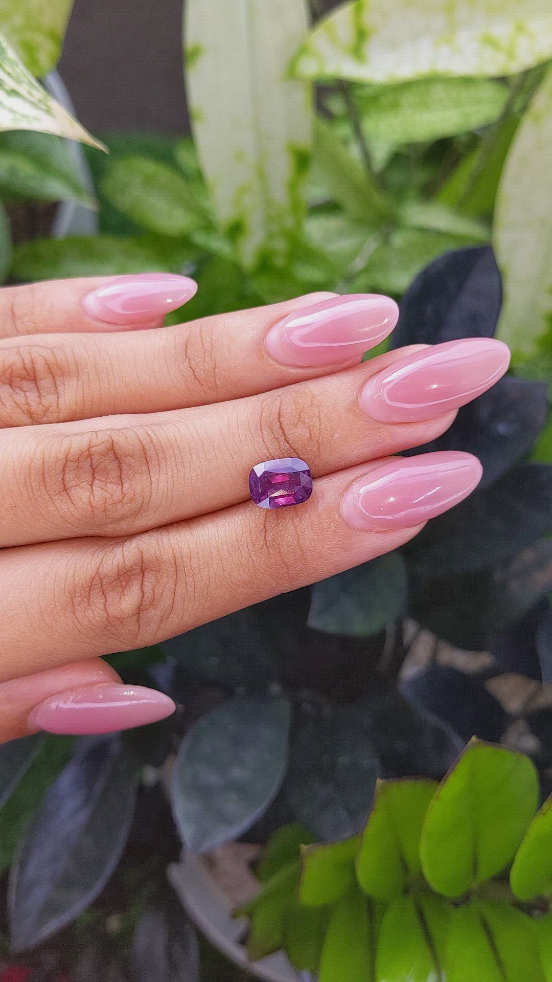 3.06 Ct. Pinkish Purple Sapphire from Madagascar Size Video