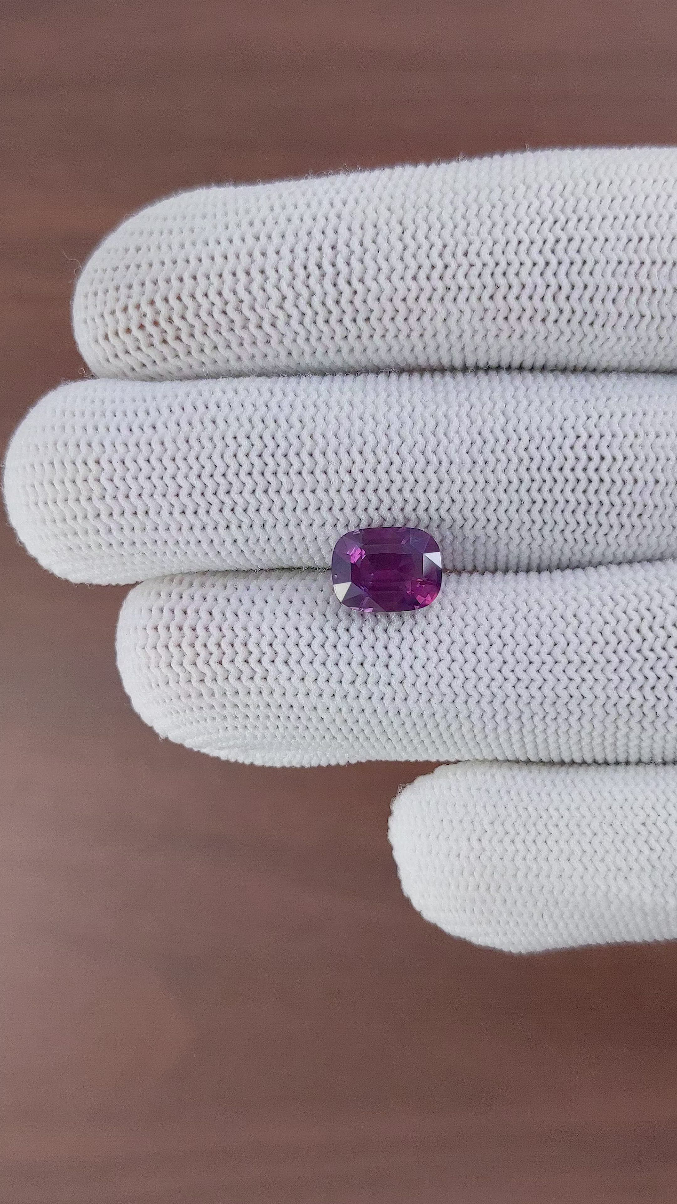 3.06 Ct. Pinkish Purple Sapphire from Madagascar Size Video