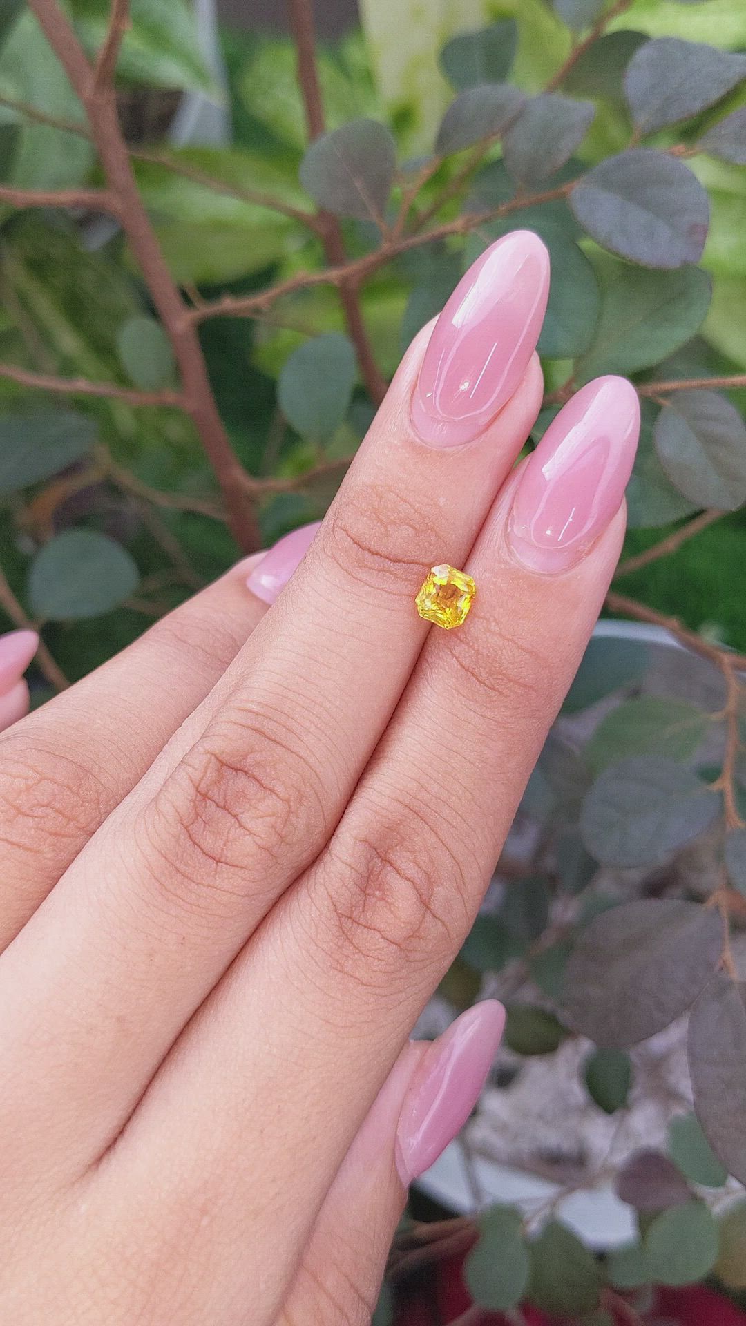 1.07 Ct. Orangish Yellow Sapphire from Madagascar Size Video