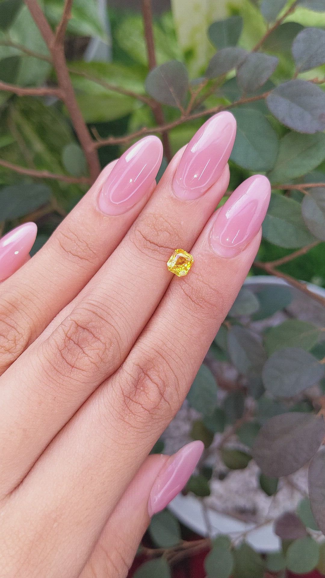 1.07 Ct. Orangish Yellow Sapphire from Madagascar Size Video