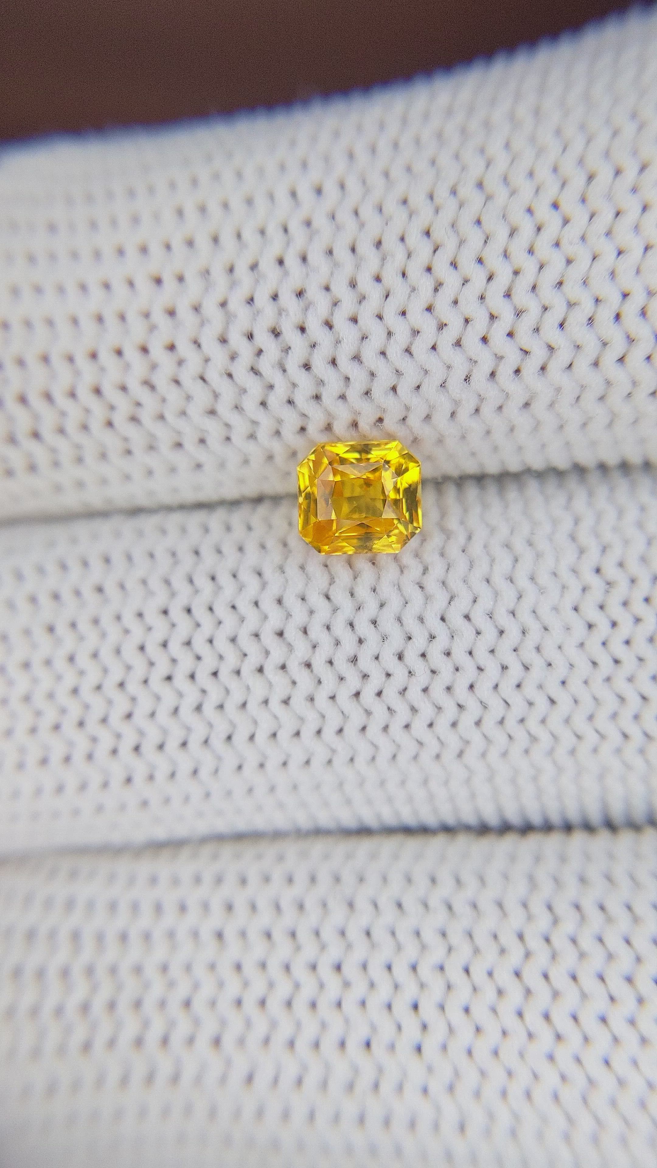 1.07 Ct. Orangish Yellow Sapphire from Madagascar Size Video