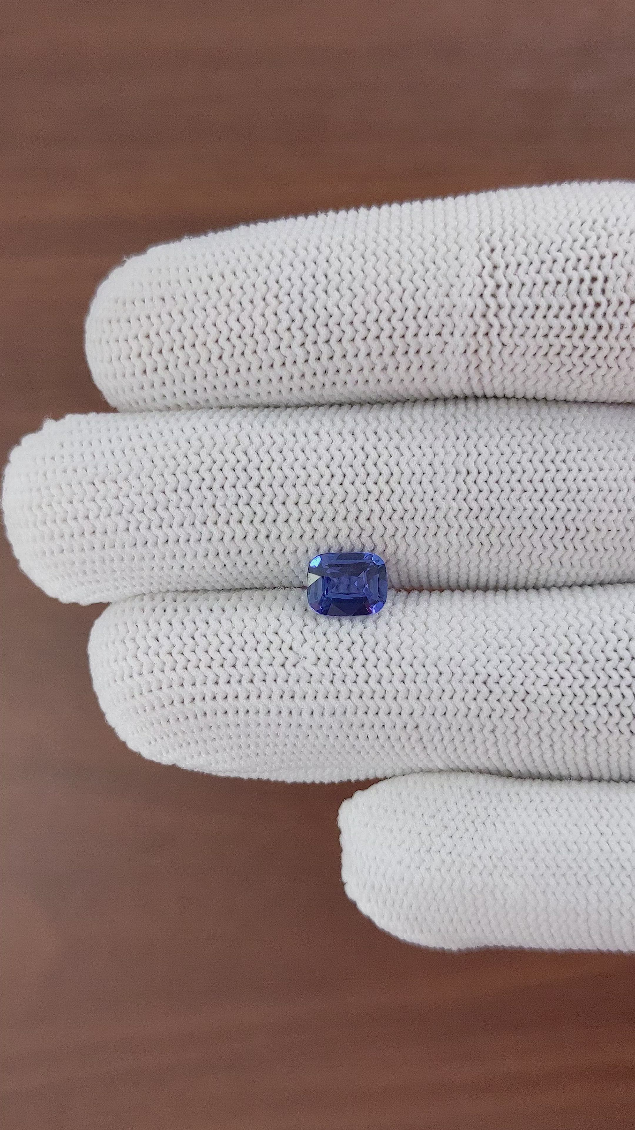 1.29 Ct. Color Change Sapphire from Ceylon (Sri Lanka) Size Video