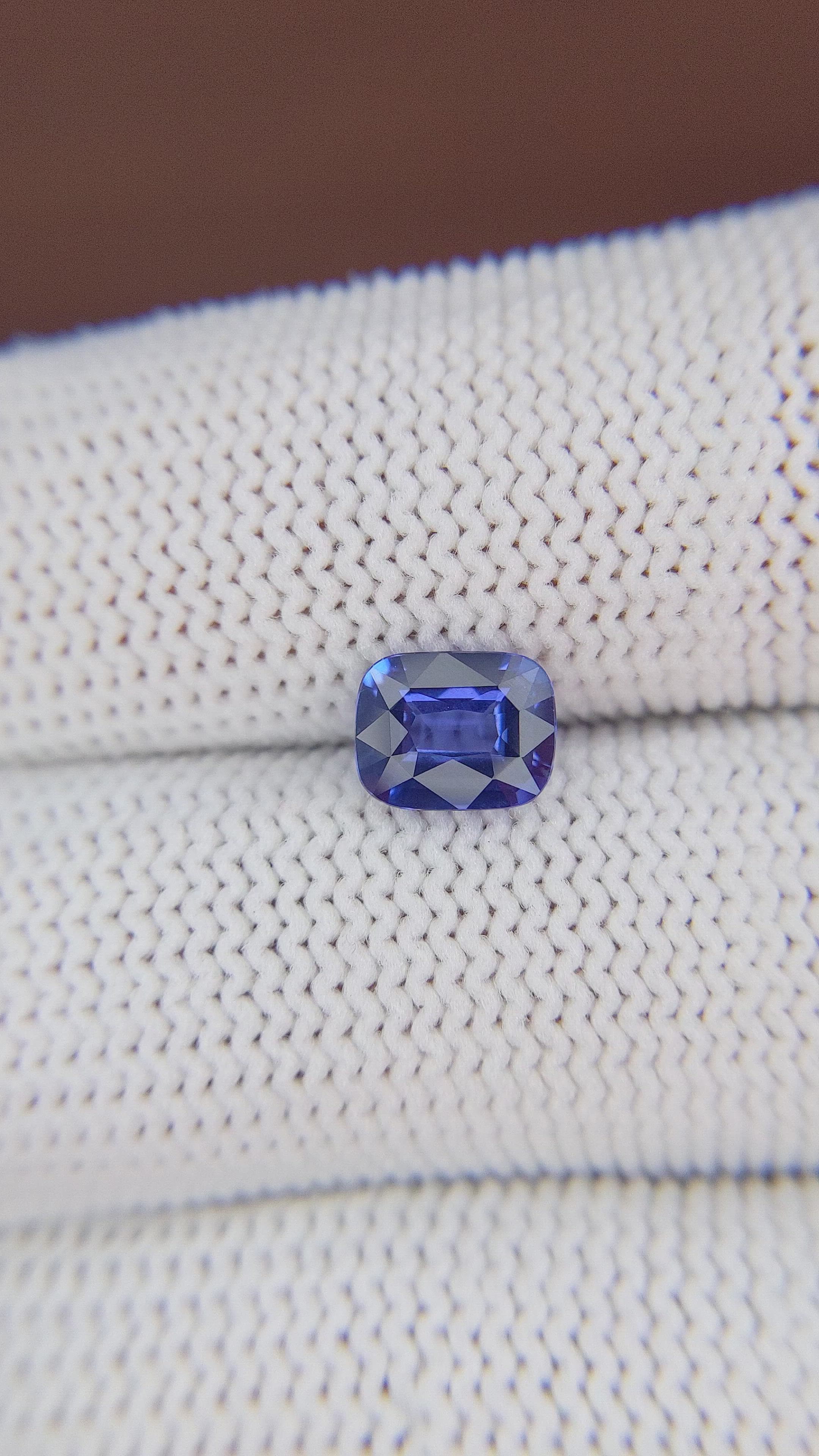 1.29 Ct. Color Change Sapphire from Ceylon (Sri Lanka) Size Video