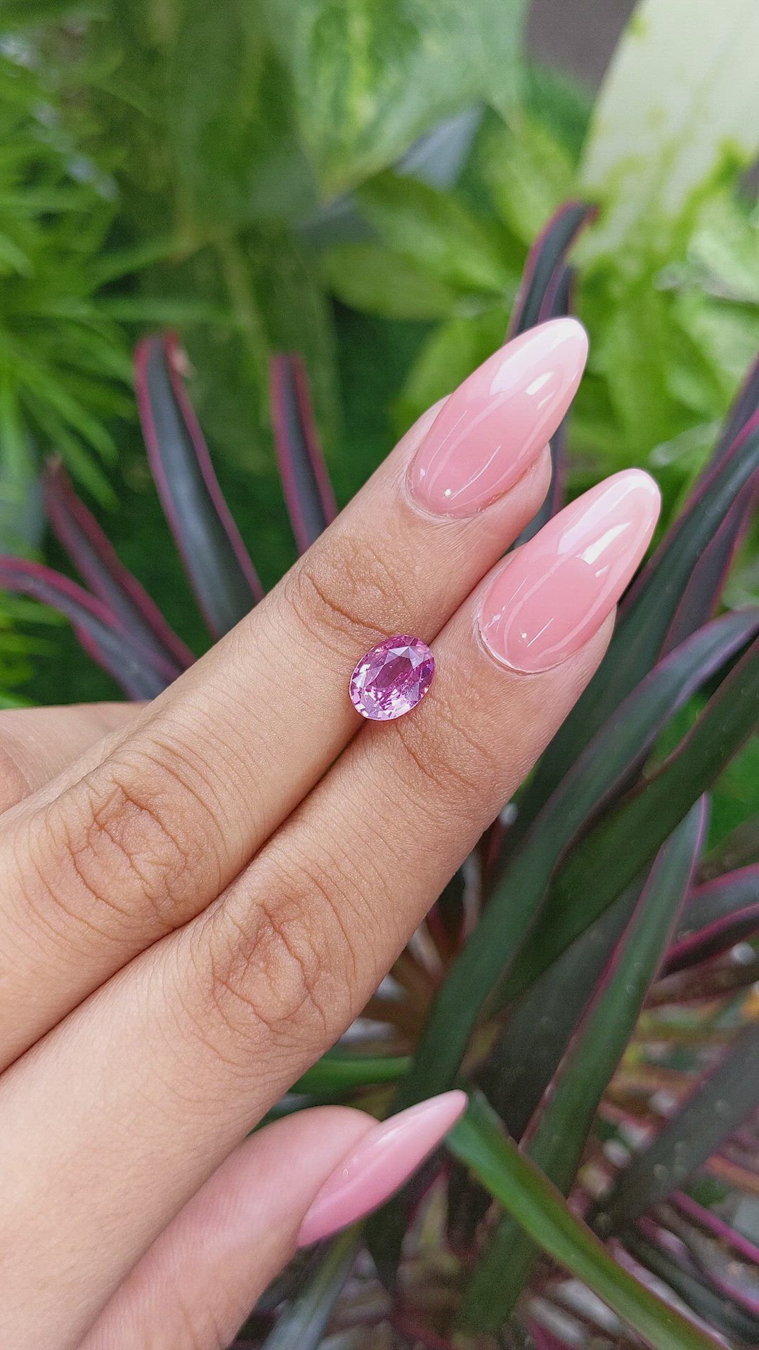 2.00 Ct. Purplish Pink Sapphire from Madagascar Size Video