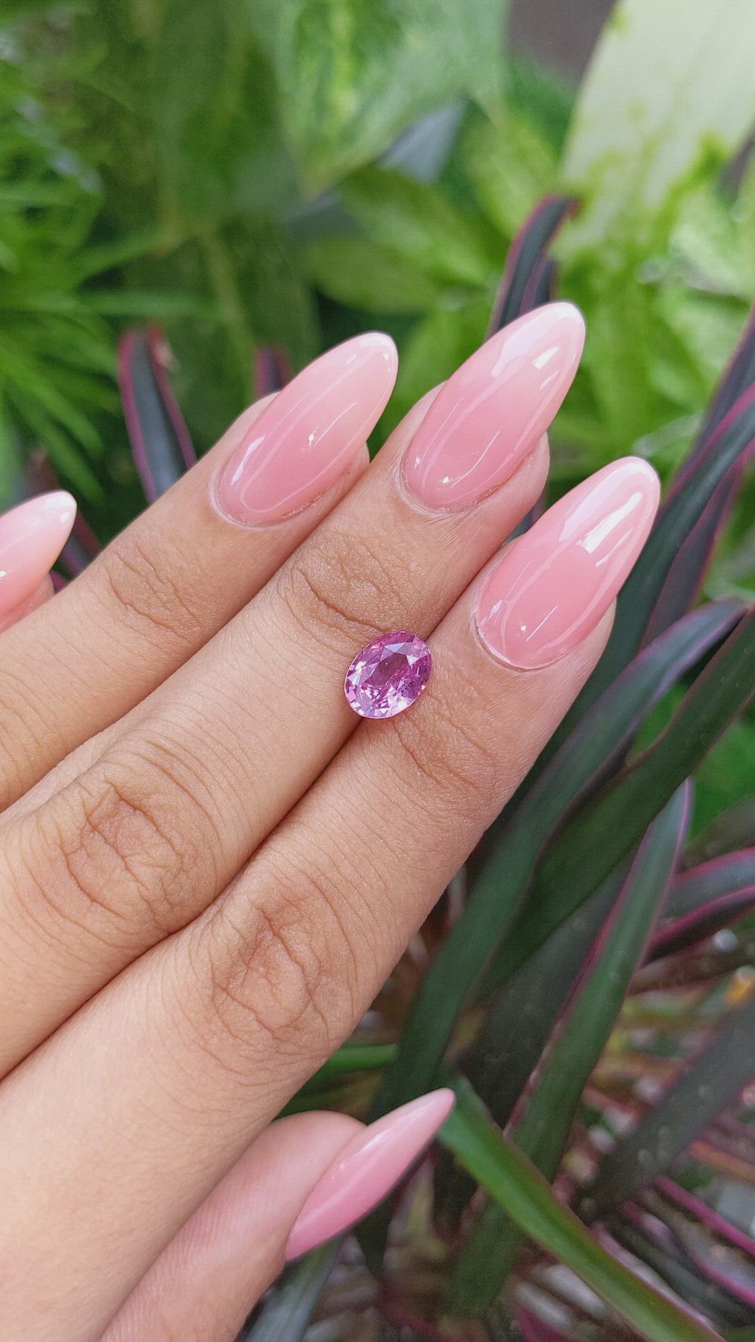 2.00 Ct. Purplish Pink Sapphire from Madagascar Size Video