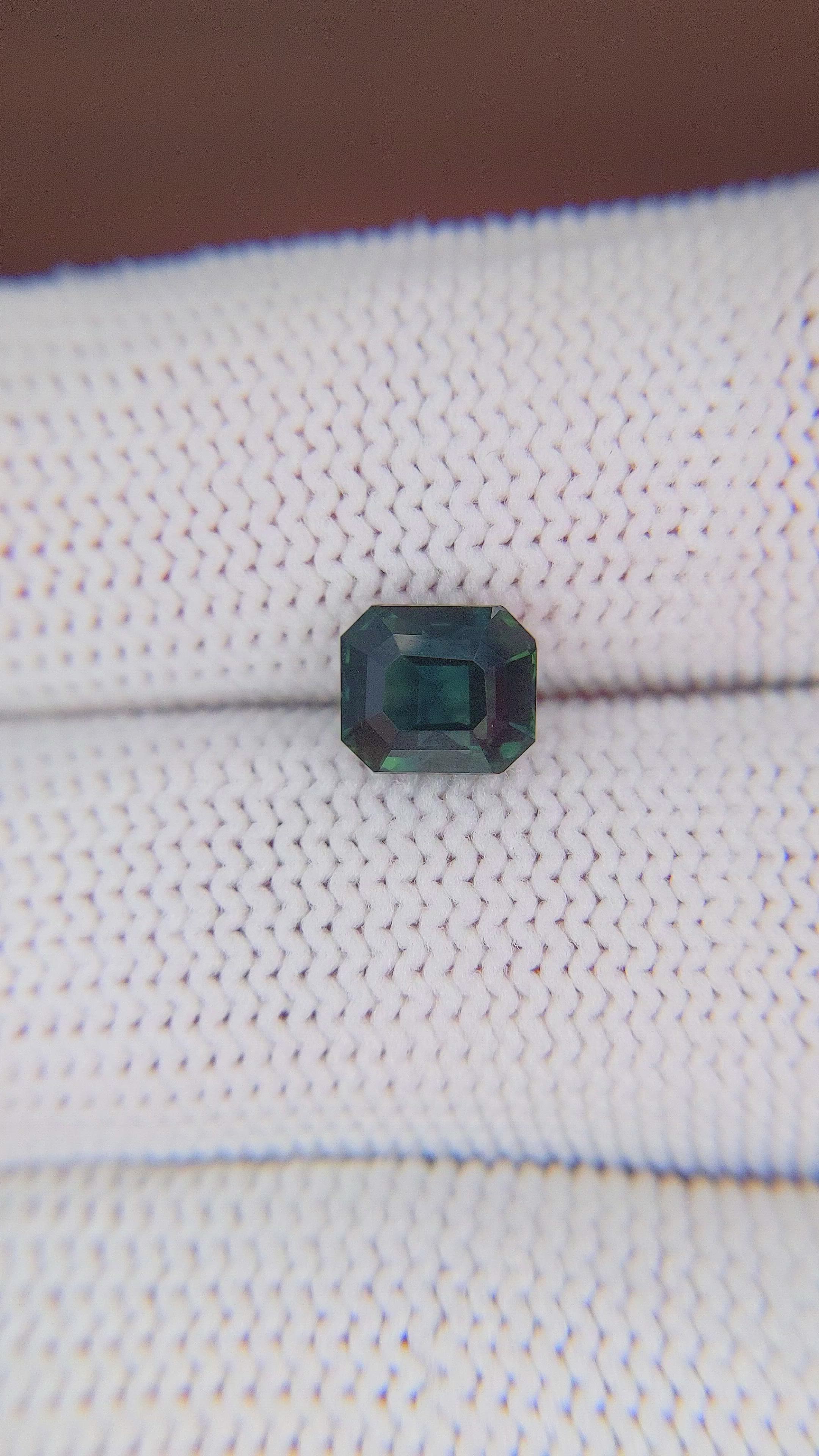 1.97 Ct. Bluish Green Sapphire from Africa Size Video