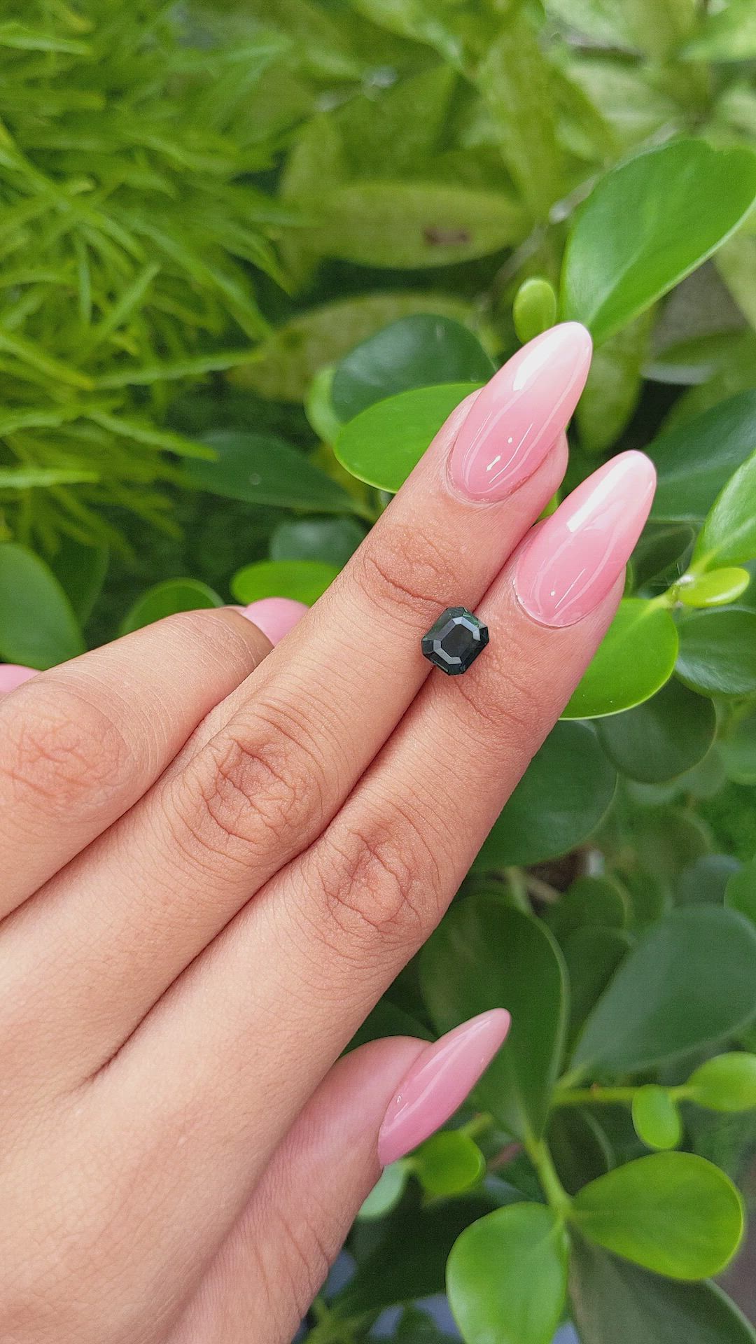 1.97 Ct. Bluish Green Sapphire from Africa Size Video