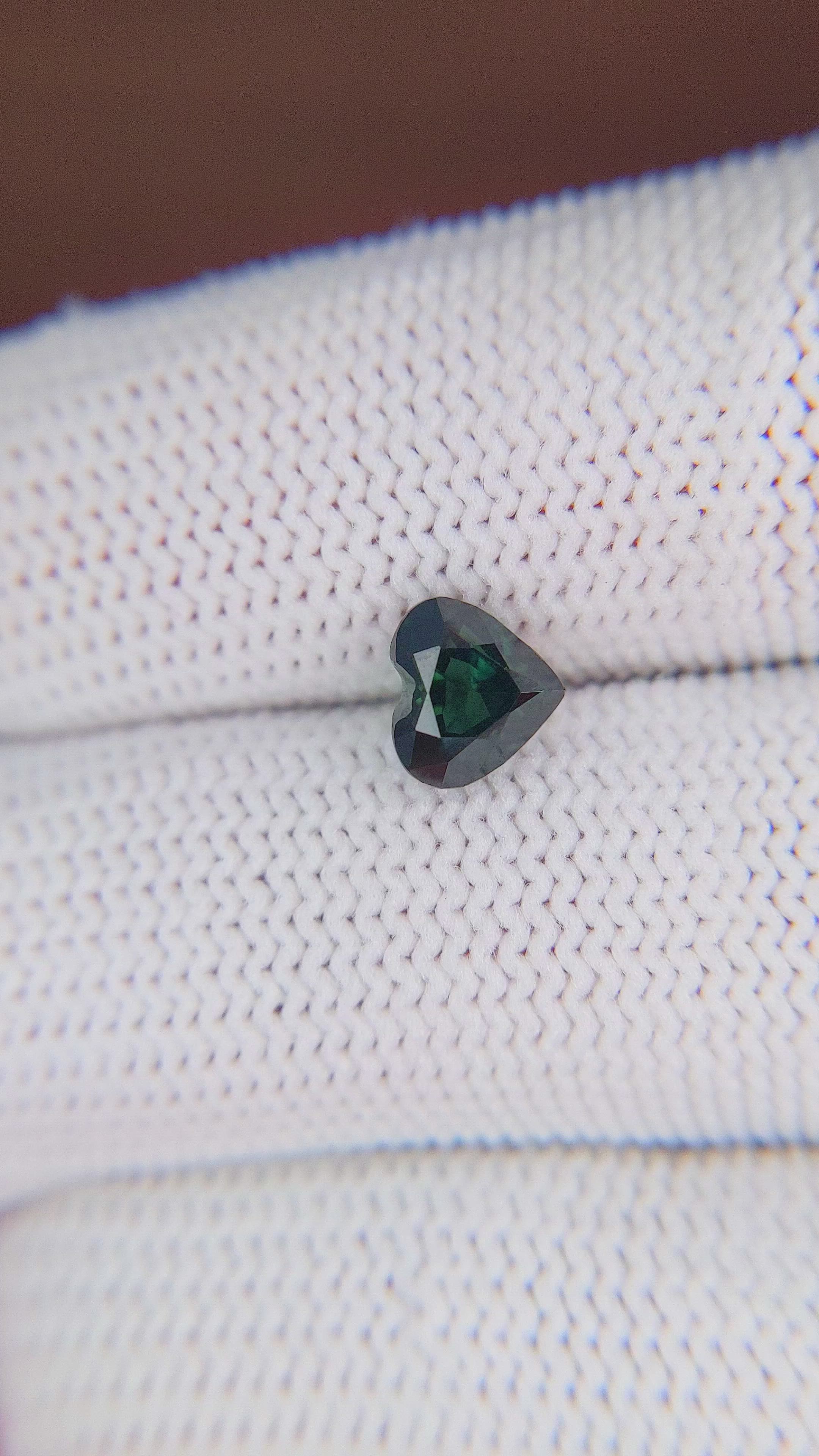 1.51 Ct. Bluish Green Sapphire from Africa Size Video
