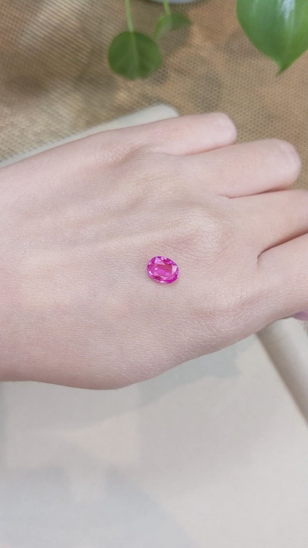 1.58 Ct. Pink Sapphire Size Video
