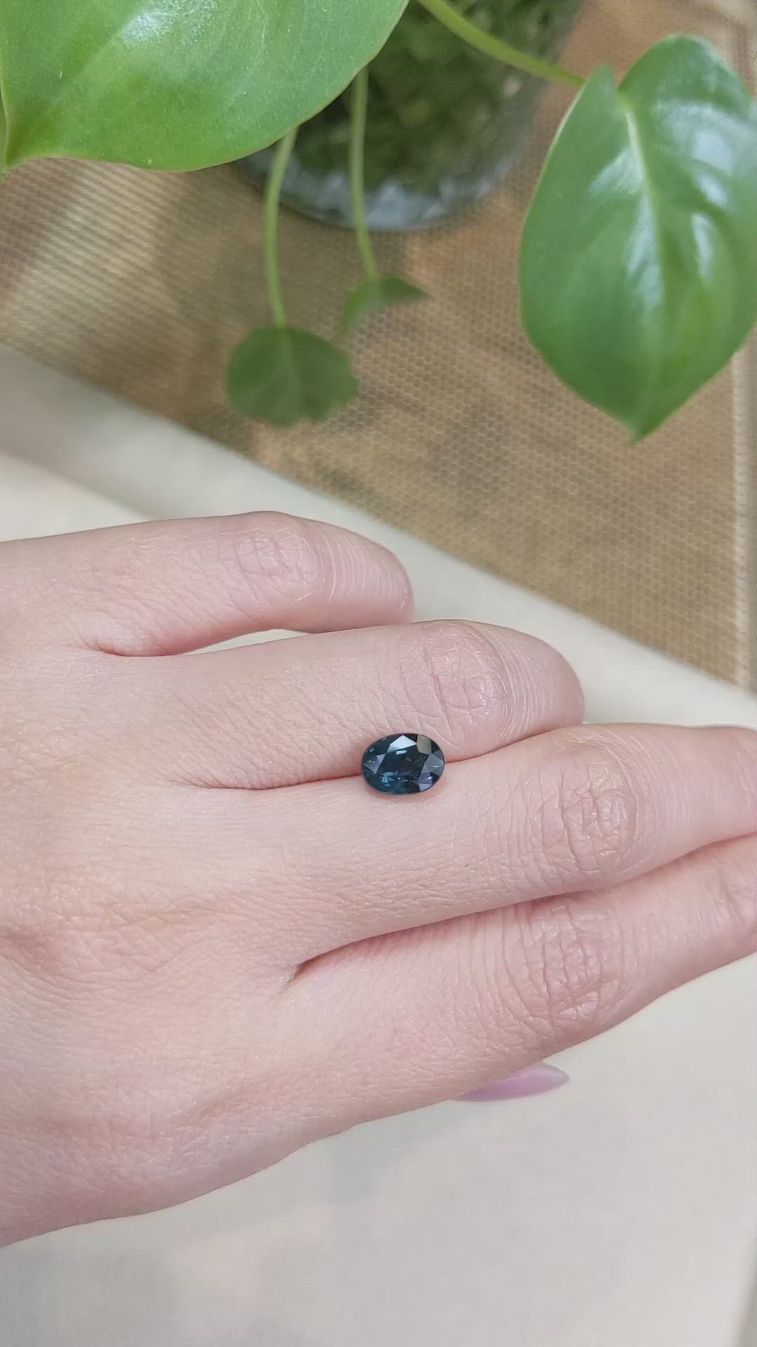 2.08 Ct. Blue Sapphire from Ceylon (Sri Lanka) Size Video