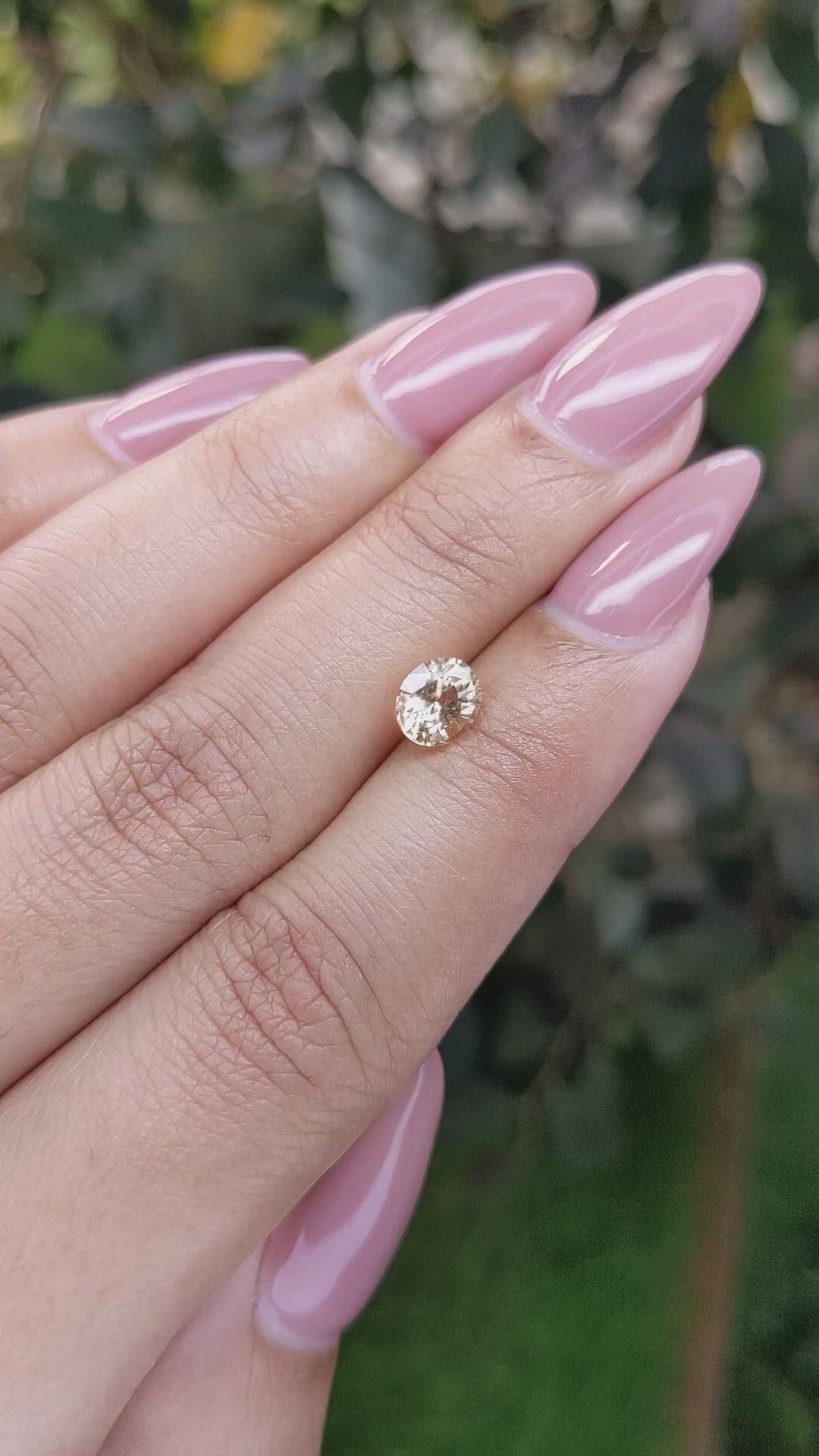 1.13 Ct. Peach Sapphire from Ceylon (Sri Lanka) Size Video