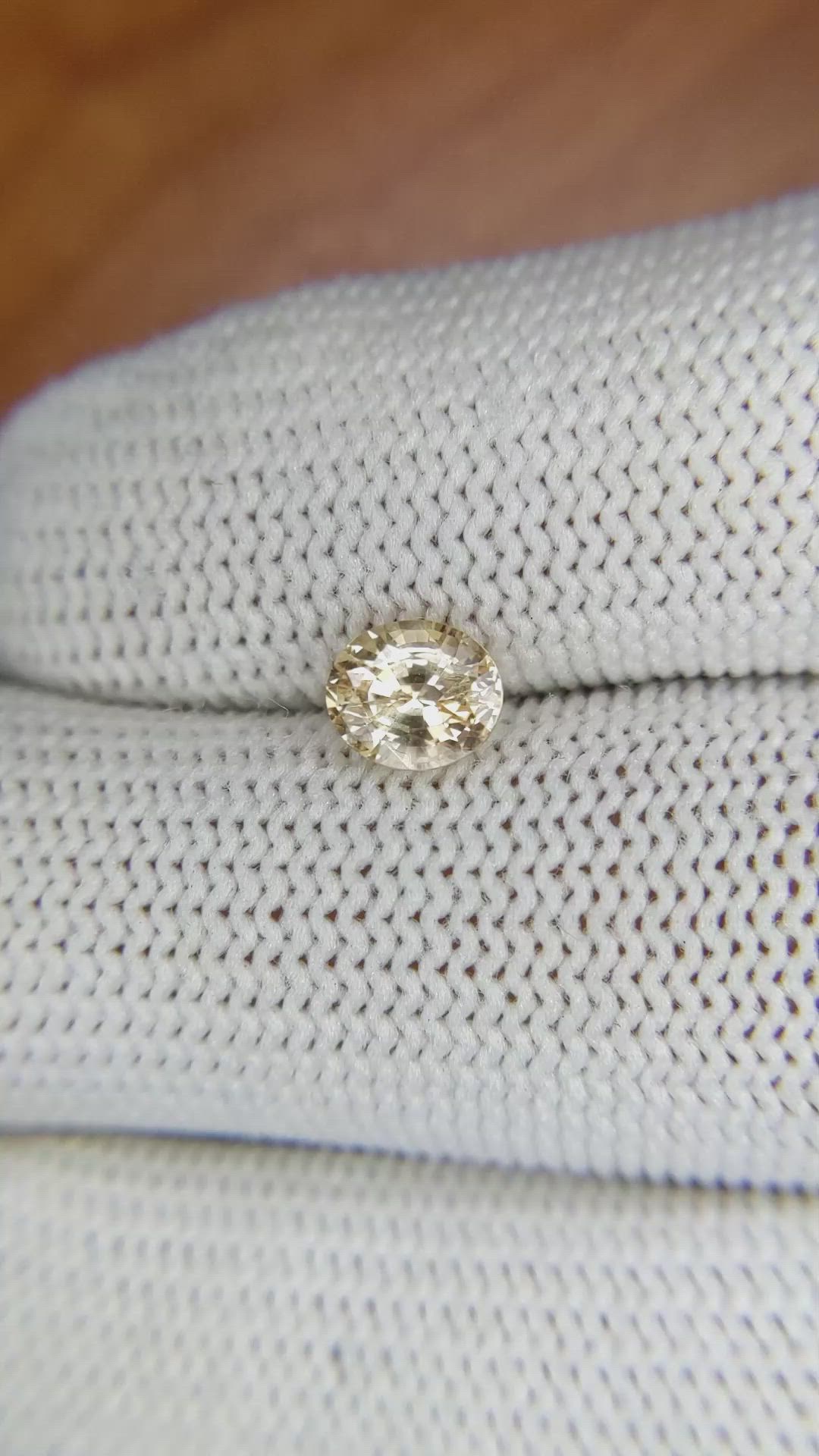 1.13 Ct. Peach Sapphire from Ceylon (Sri Lanka) Size Video