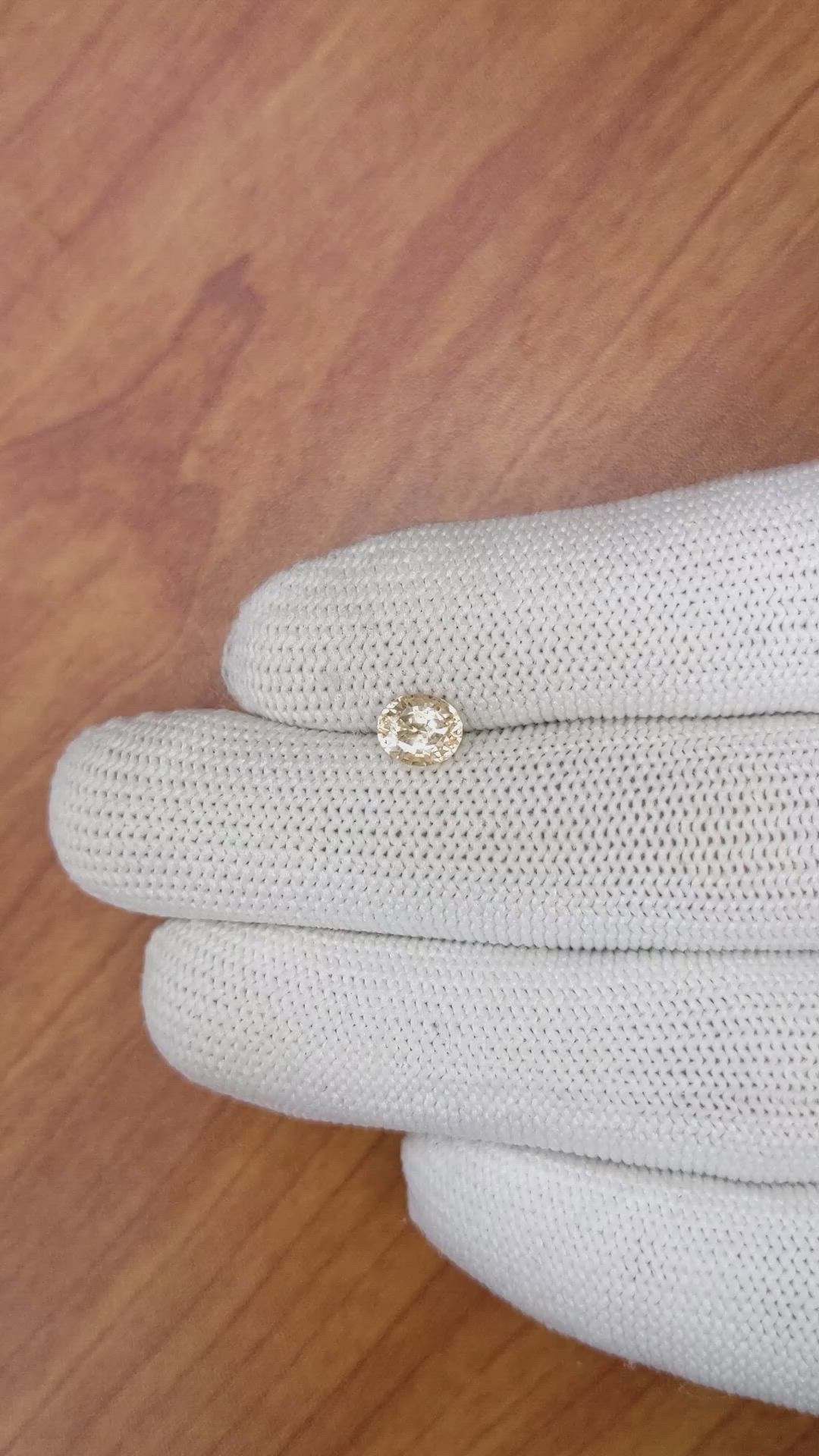 1.13 Ct. Peach Sapphire from Ceylon (Sri Lanka) Size Video