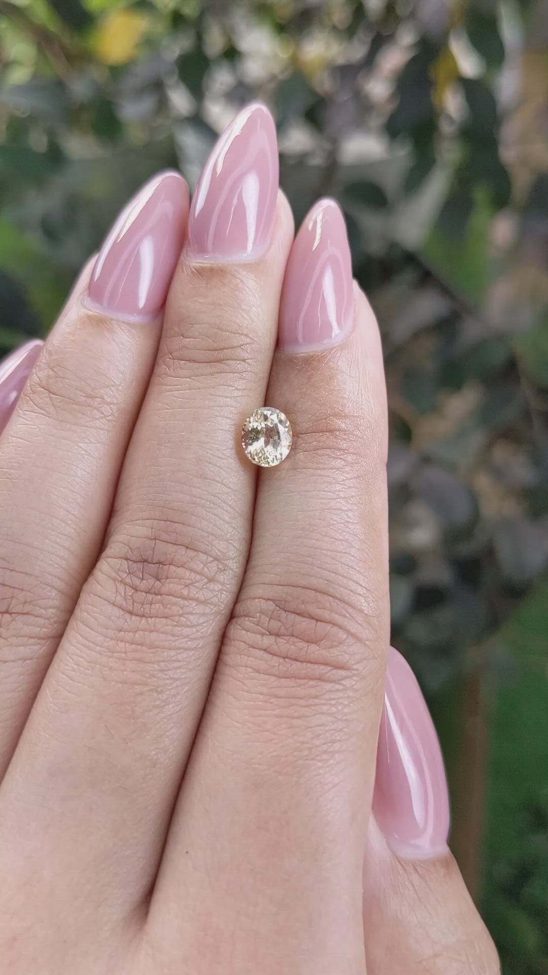 1.13 Ct. Peach Sapphire from Ceylon (Sri Lanka) Size Video