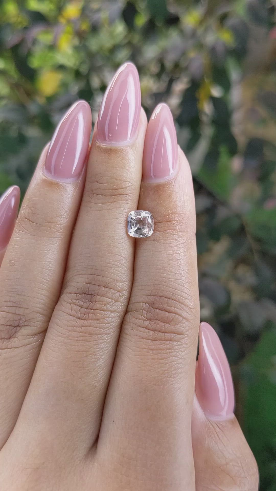 1.14 Ct. Peach Sapphire from Ceylon (Sri Lanka) Size Video