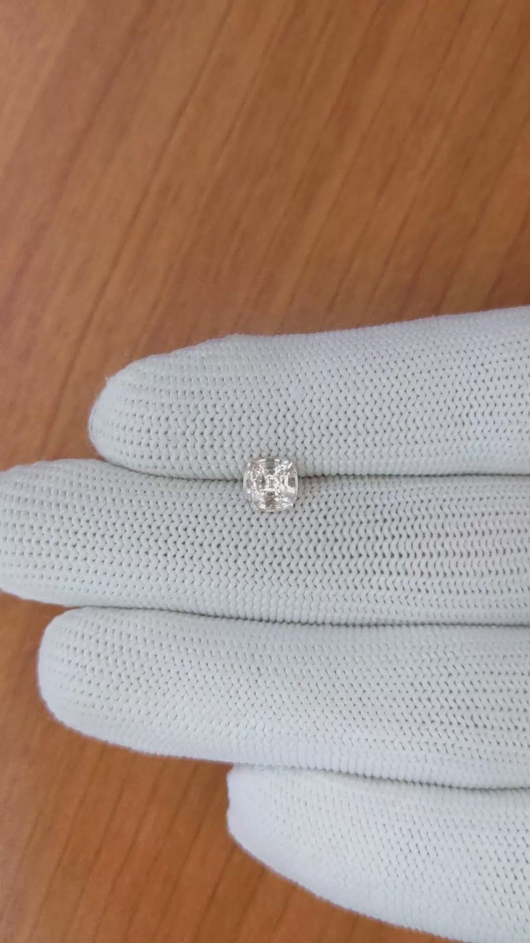 1.14 Ct. Peach Sapphire from Ceylon (Sri Lanka) Size Video
