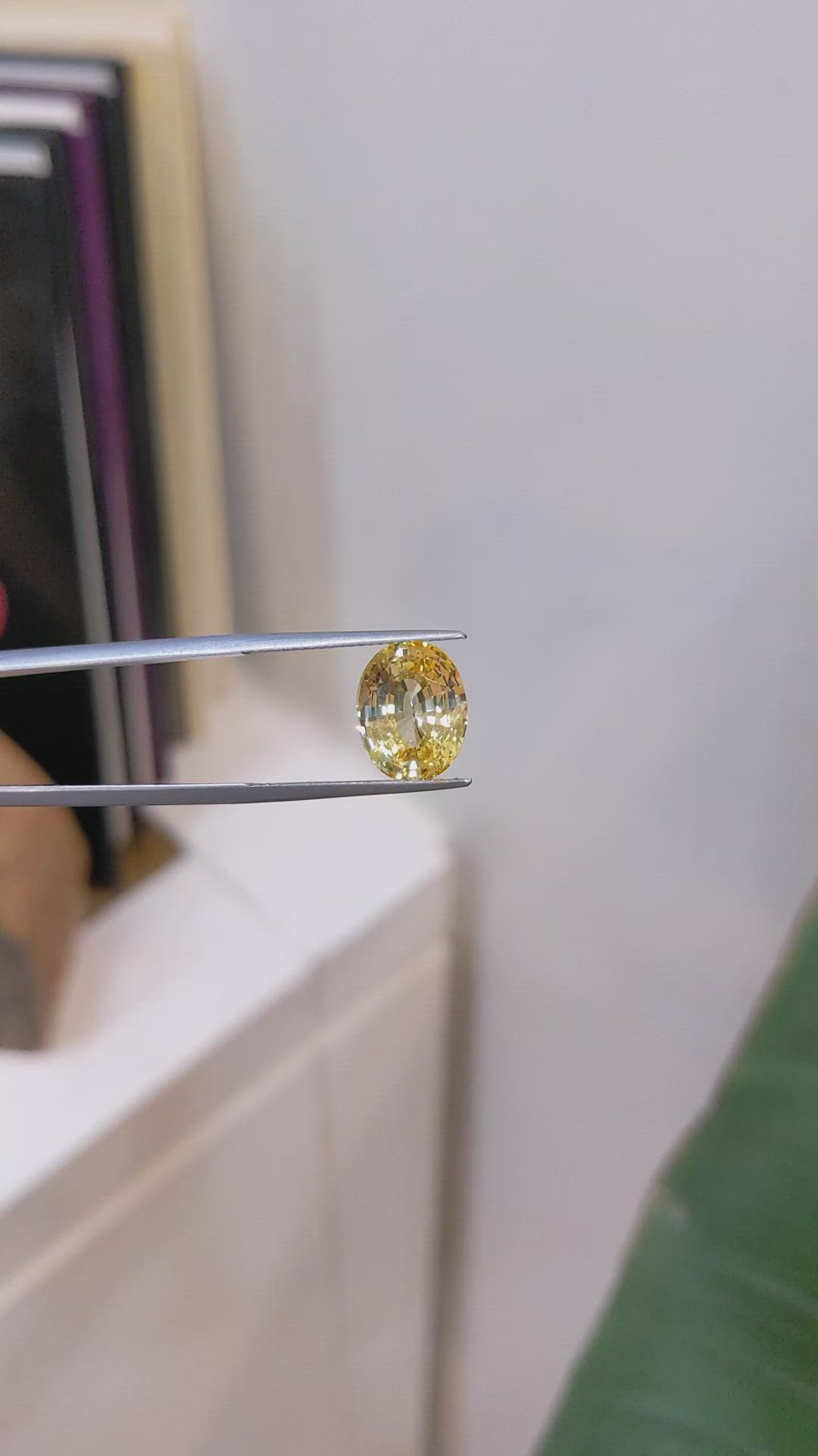 6.12 Ct. Yellow Sapphire from Ceylon (Sri Lanka) Size Video