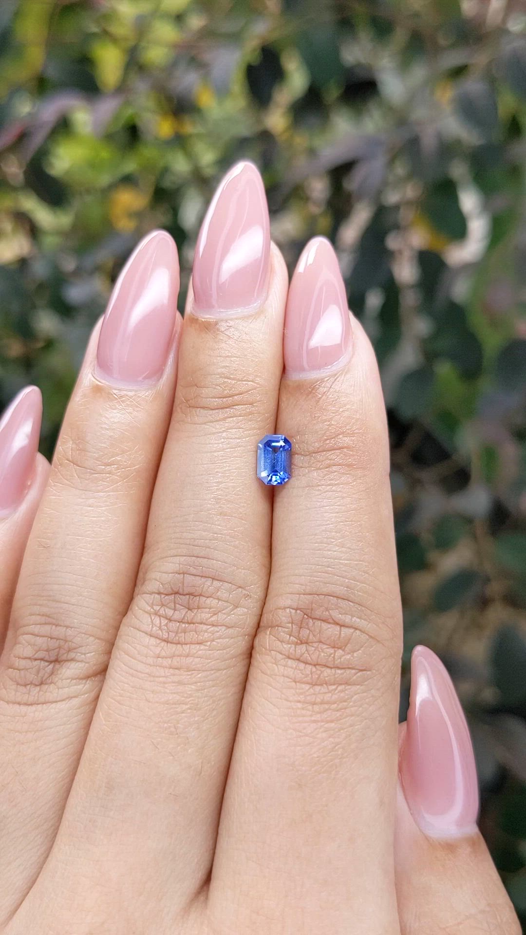 0.67 Ct. Blue Sapphire from Ceylon (Sri Lanka) Size Video