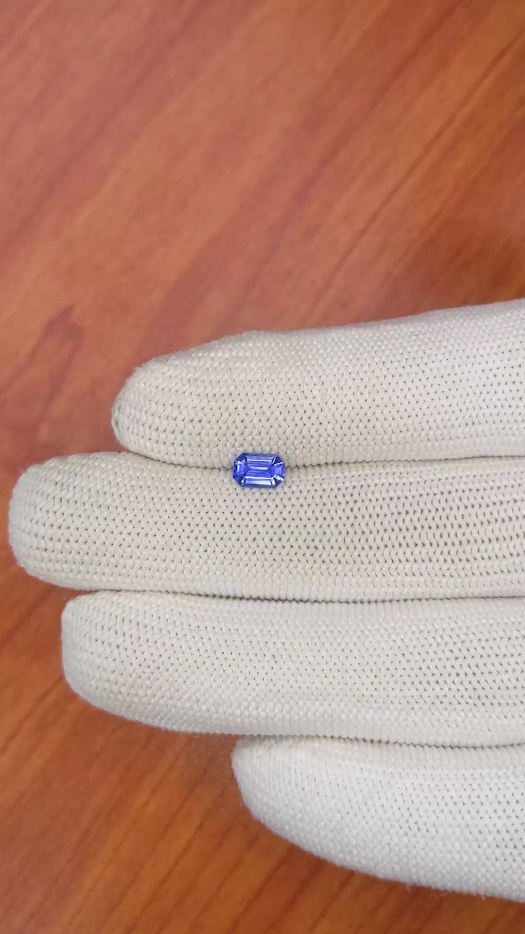 0.67 Ct. Blue Sapphire from Ceylon (Sri Lanka) Size Video