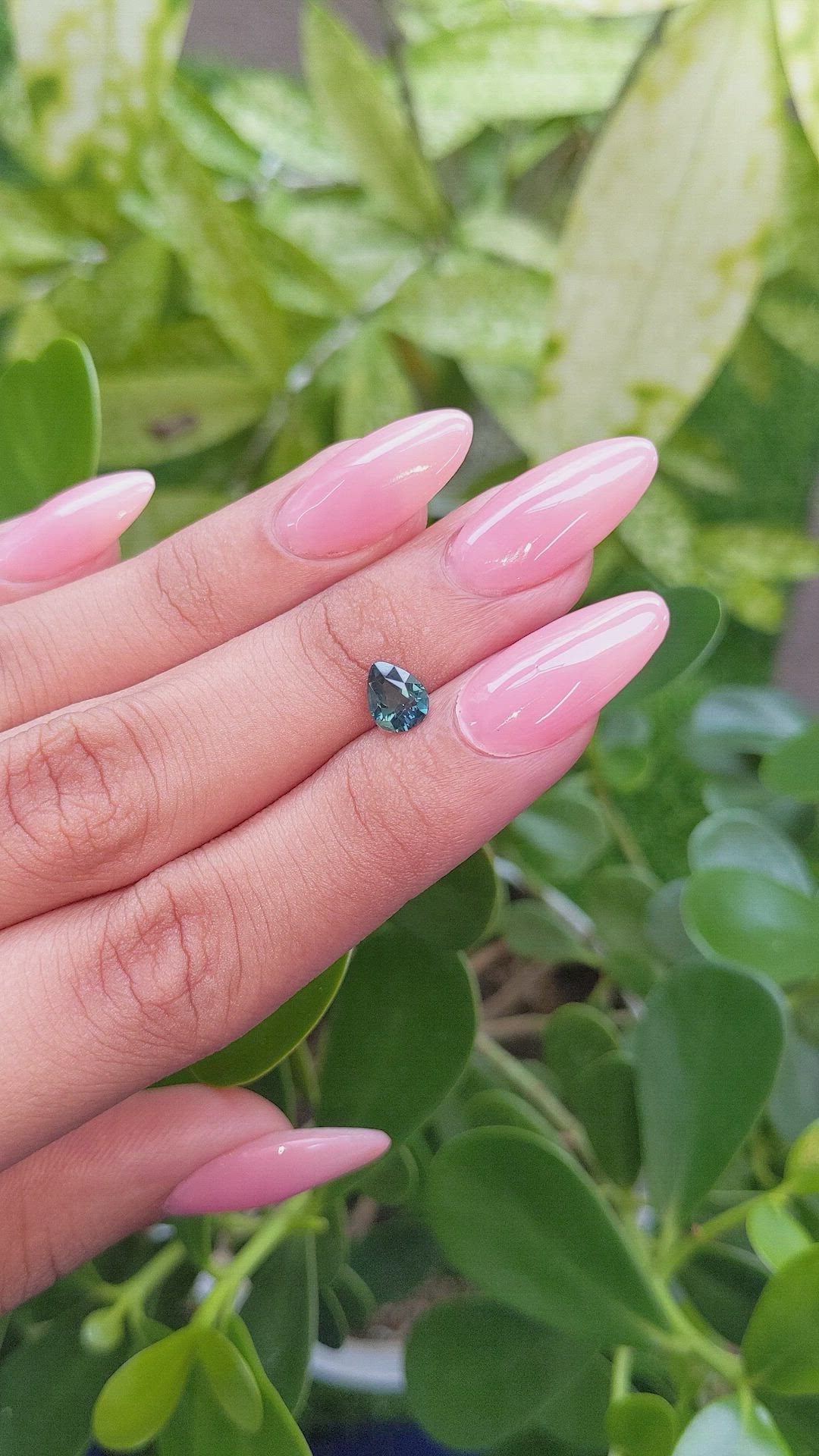 1.12 Ct. Bluish Green Sapphire from Africa Size Video