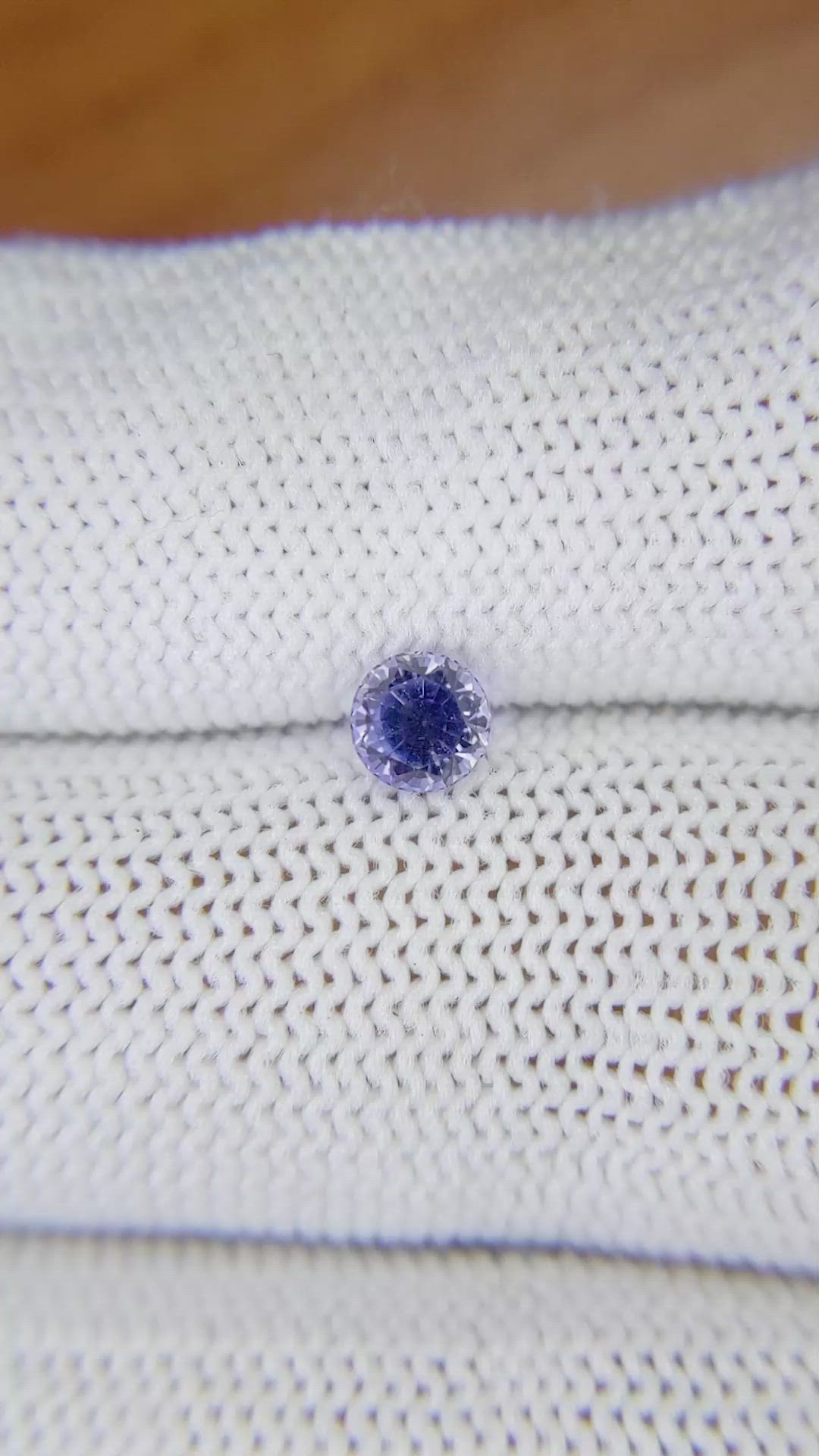 0.60 Ct. Violet Sapphire from Ceylon (Sri Lanka) Size Video
