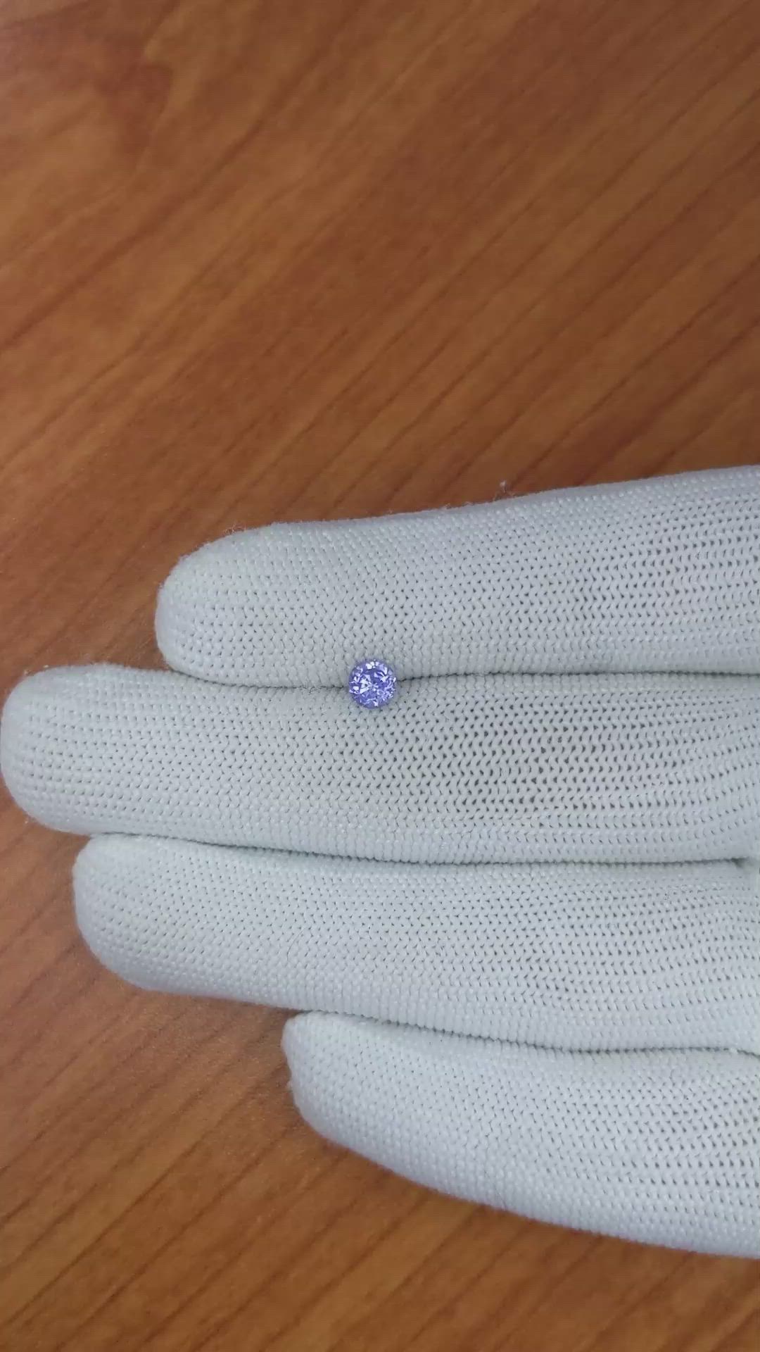 0.60 Ct. Violet Sapphire from Ceylon (Sri Lanka) Size Video